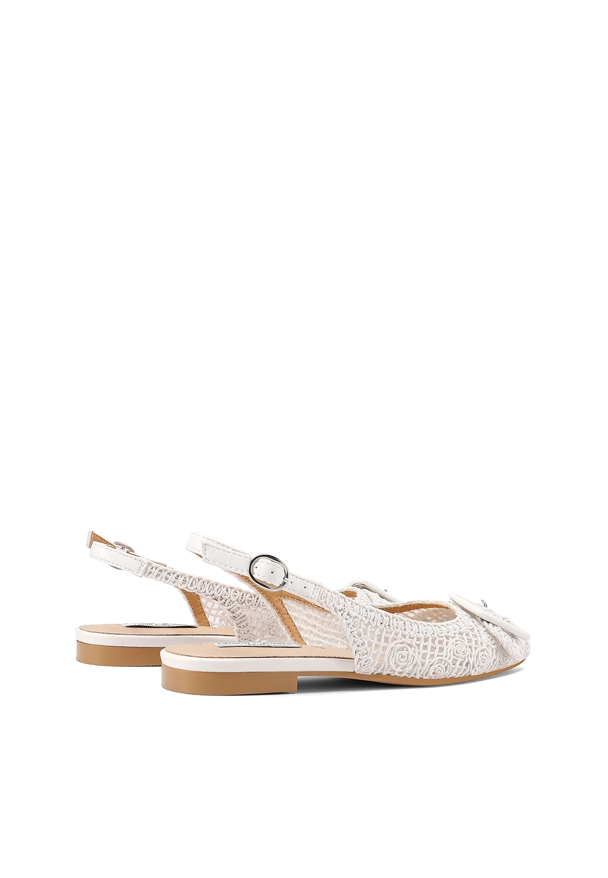 Ballerina slingback ricamata con dettaglio fibbia ZM9997 - Image 12