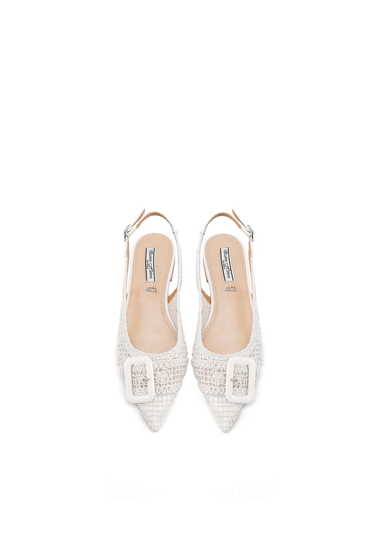 Ballerina slingback ricamata con dettaglio fibbia ZM9997 - Image 13