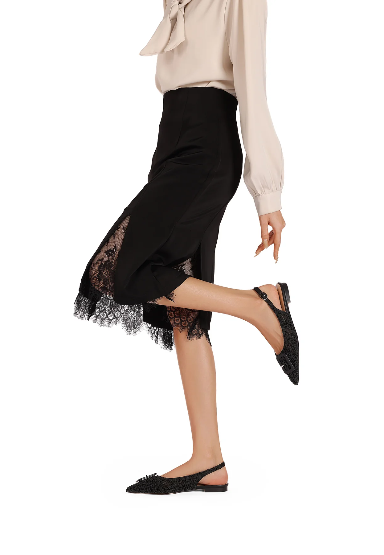 Ballerina slingback ricamata con dettaglio fibbia ZM9997 - Image 15