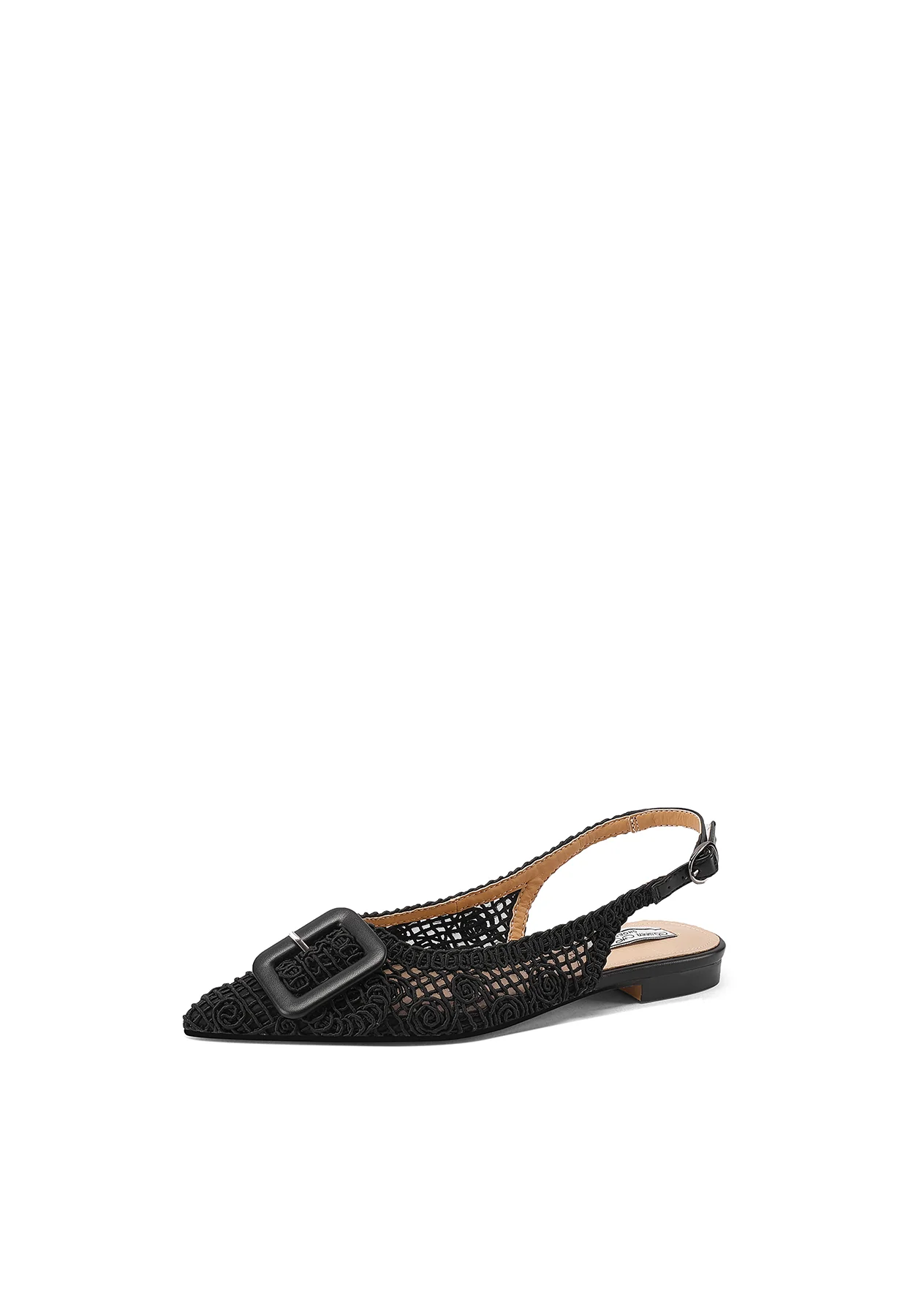 Ballerina slingback ricamata con dettaglio fibbia ZM9997 - Image 17