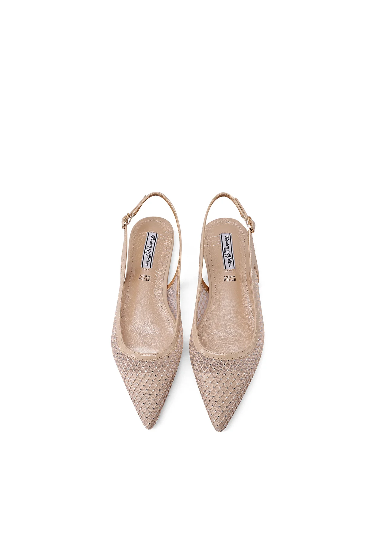 Ballerina slingback nera a rete elegante ZM9998 - Image 12