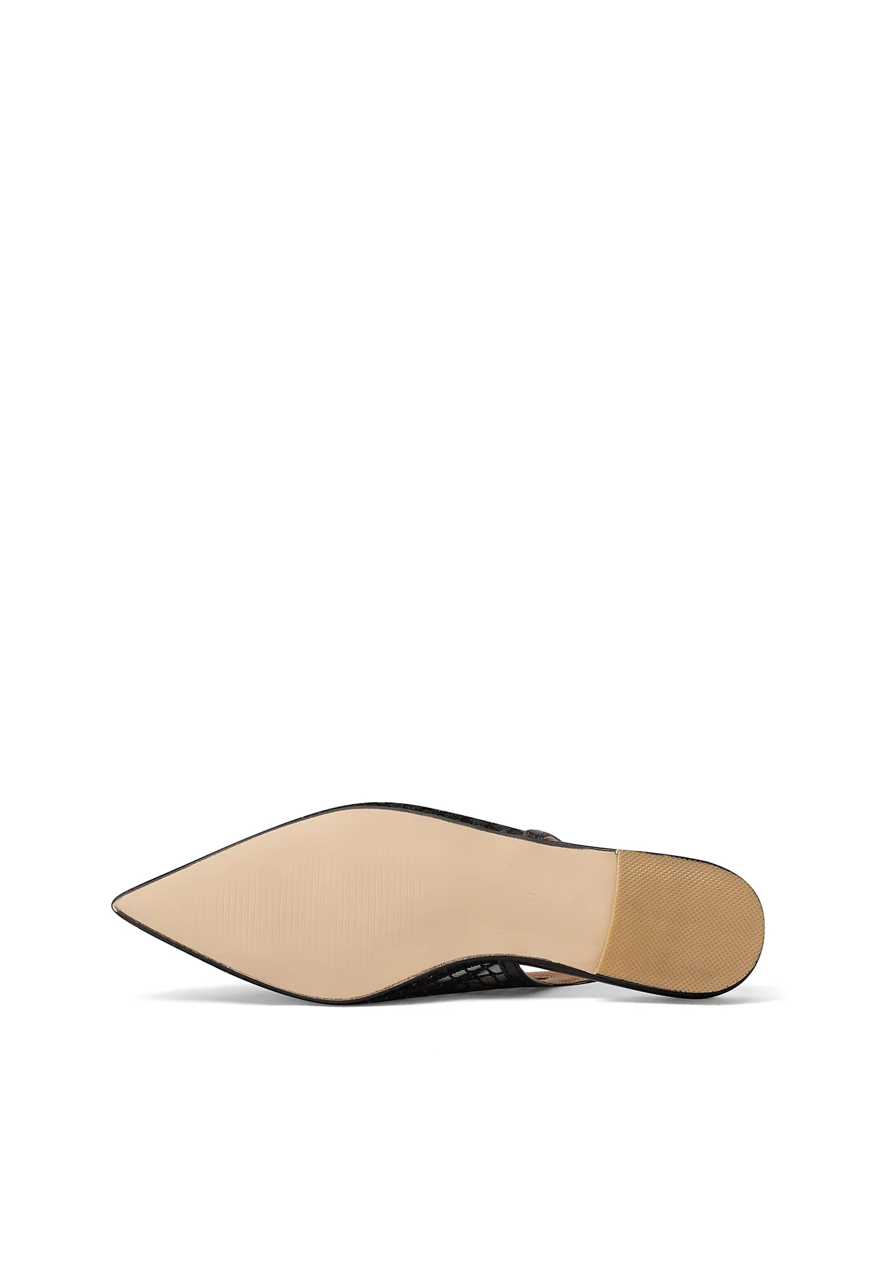 Ballerina slingback nera a rete elegante ZM9998 - Image 6