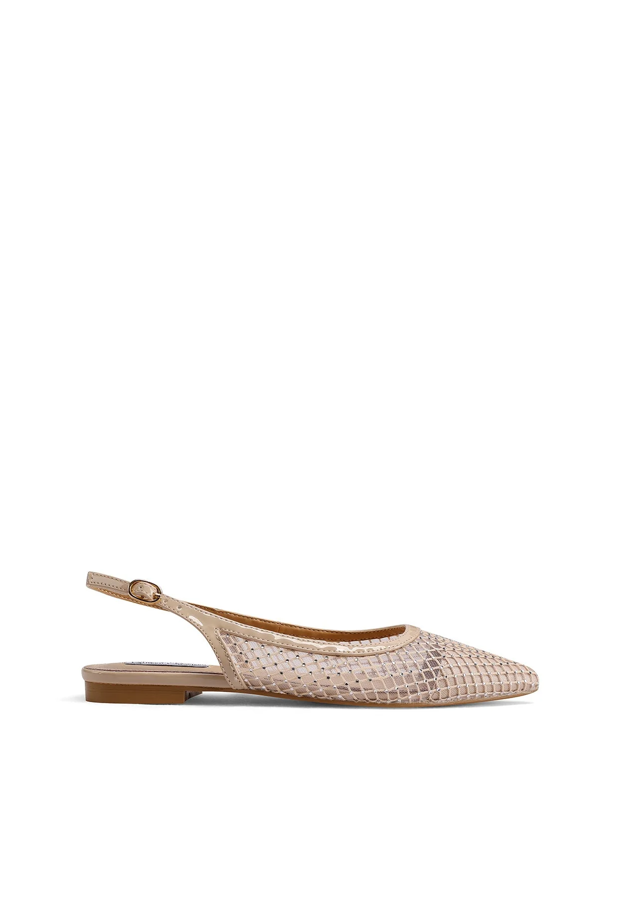 Ballerina slingback nera a rete elegante ZM9998 - Image 9