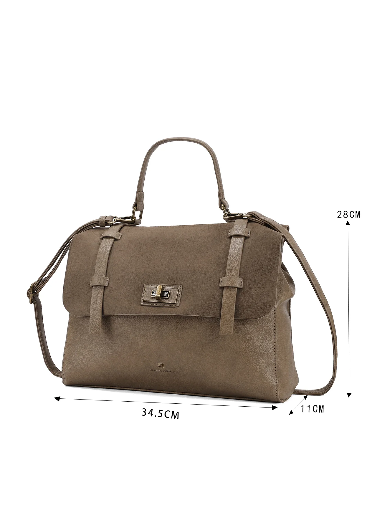 Borsa stile college in ecopelle e camoscio M1054 - Image 16