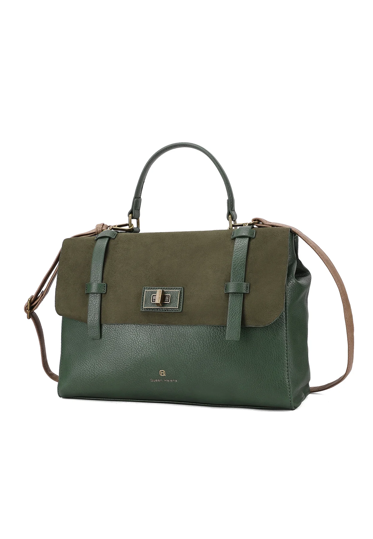 Borsa stile college in ecopelle e camoscio M1054 - Image 21