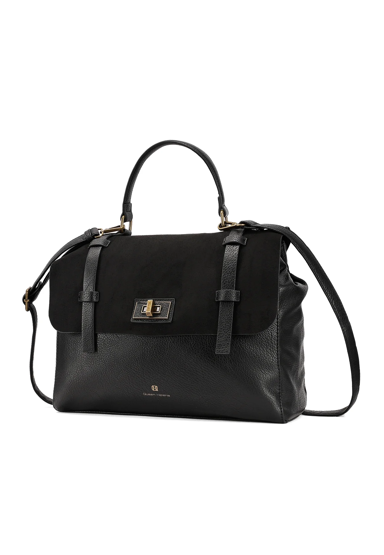 Borsa stile college in ecopelle e camoscio M1054 - Image 3