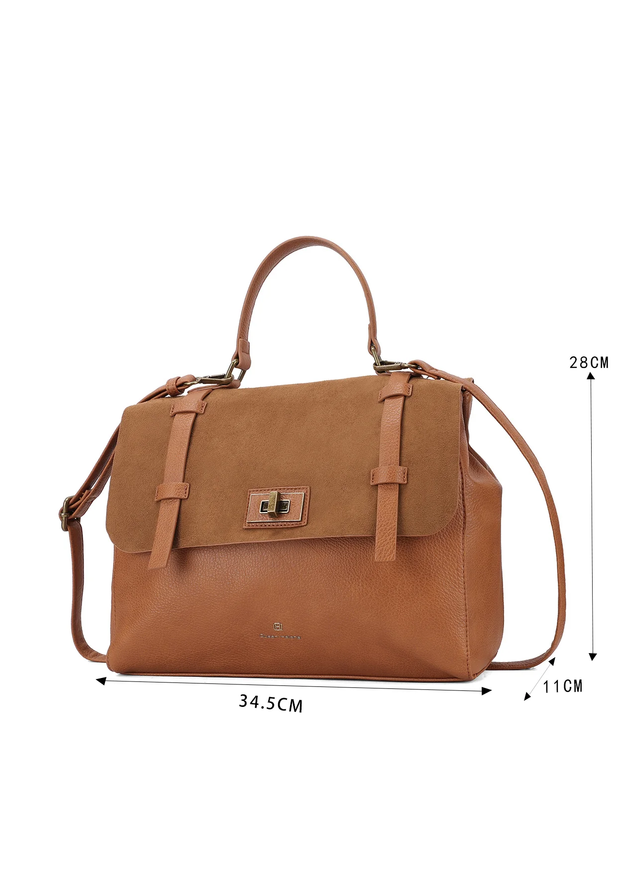 Borsa stile college in ecopelle e camoscio M1054 - Image 9