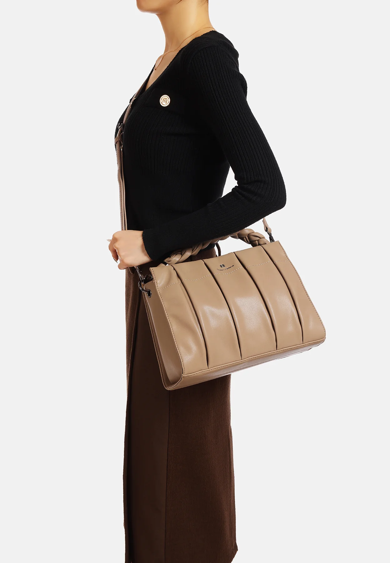 Borsa grande con manico rivestito M1057N