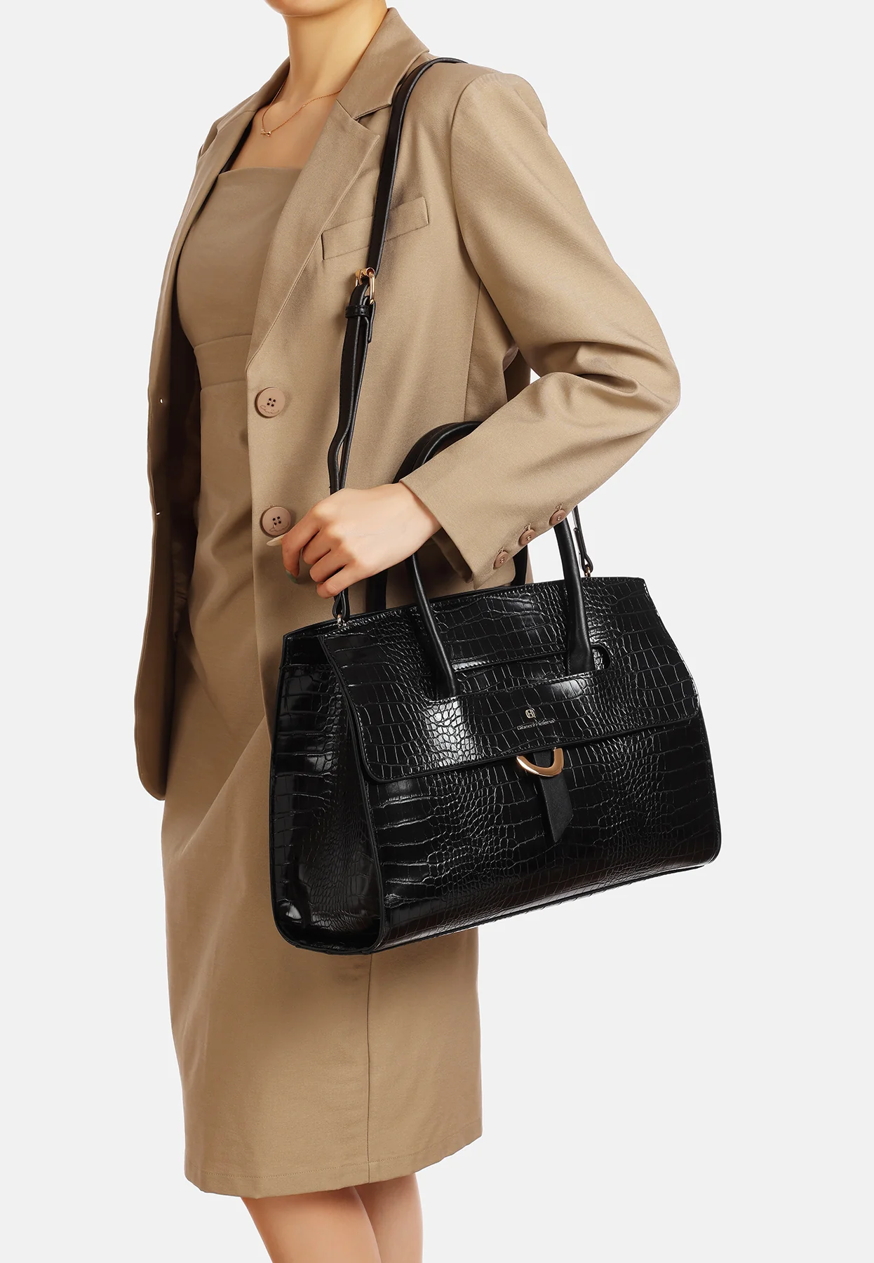 Borsa coccodrillo elegante e pratica M1064 - Image 6