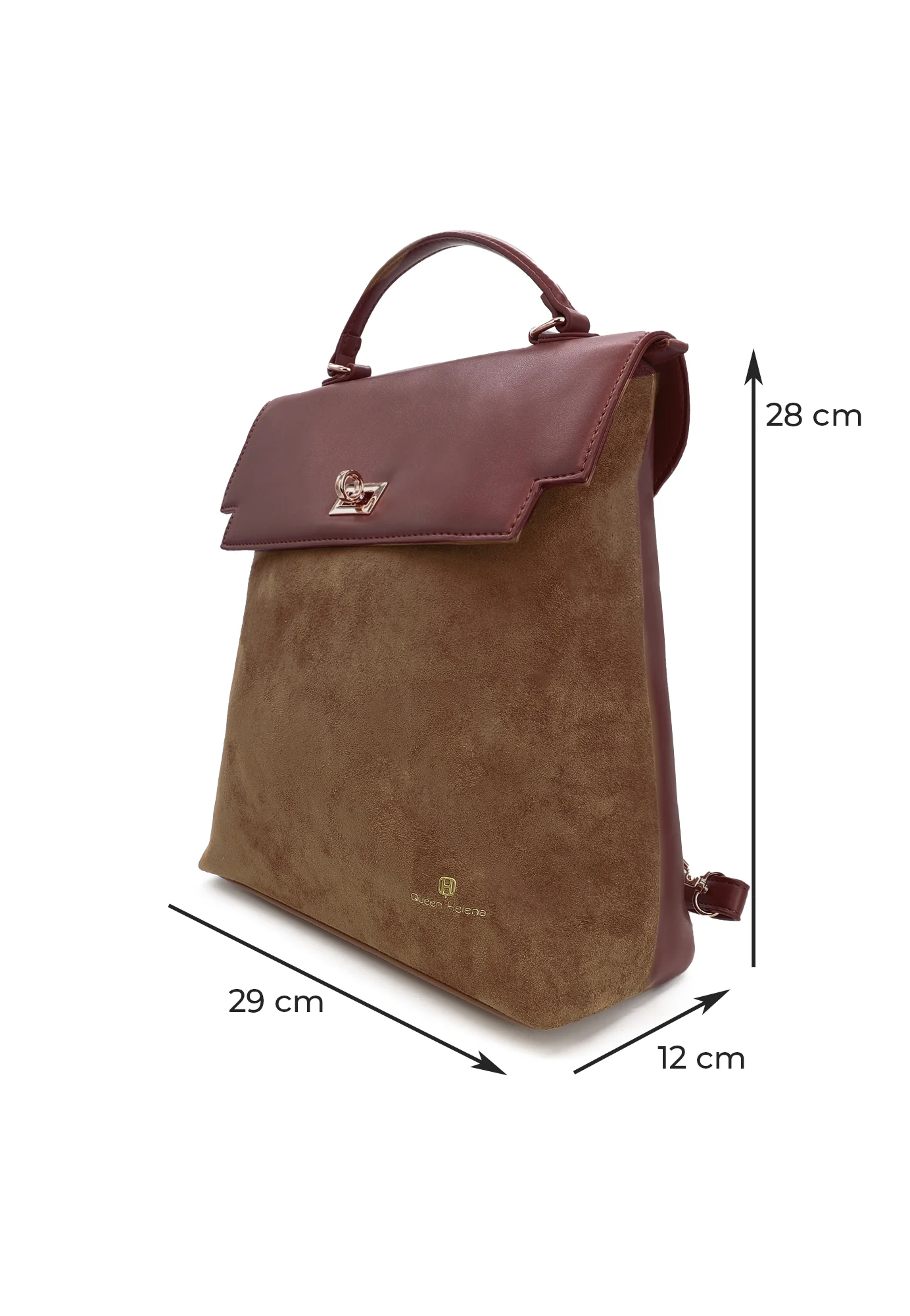 Zaino da donna in ecopelle e camoscio con manico superiore LW198 - Image 13