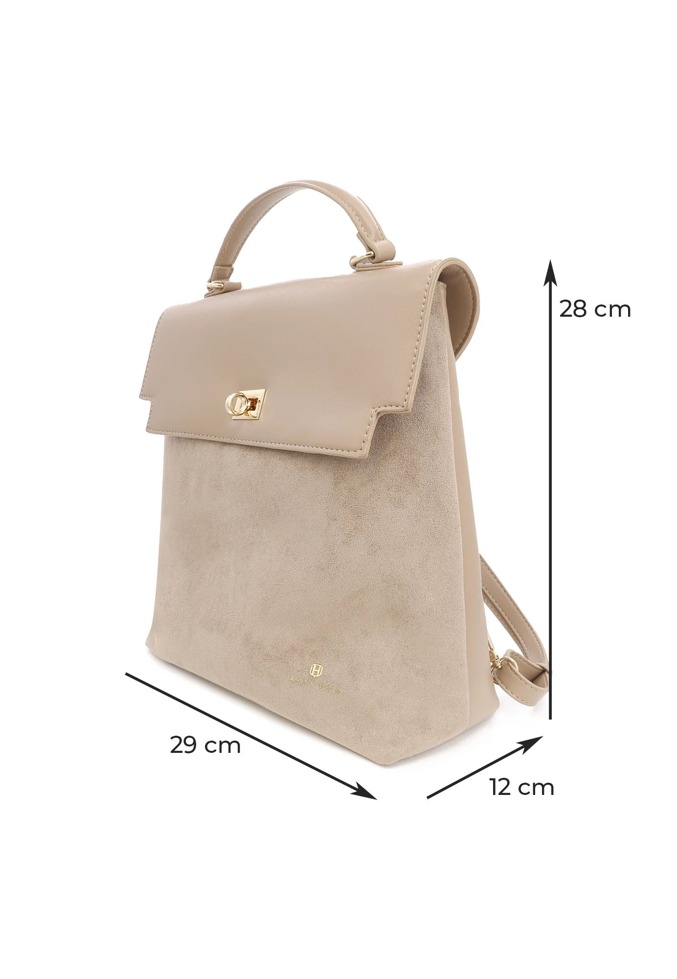 Zaino da donna in ecopelle e camoscio con manico superiore LW198 - Image 3