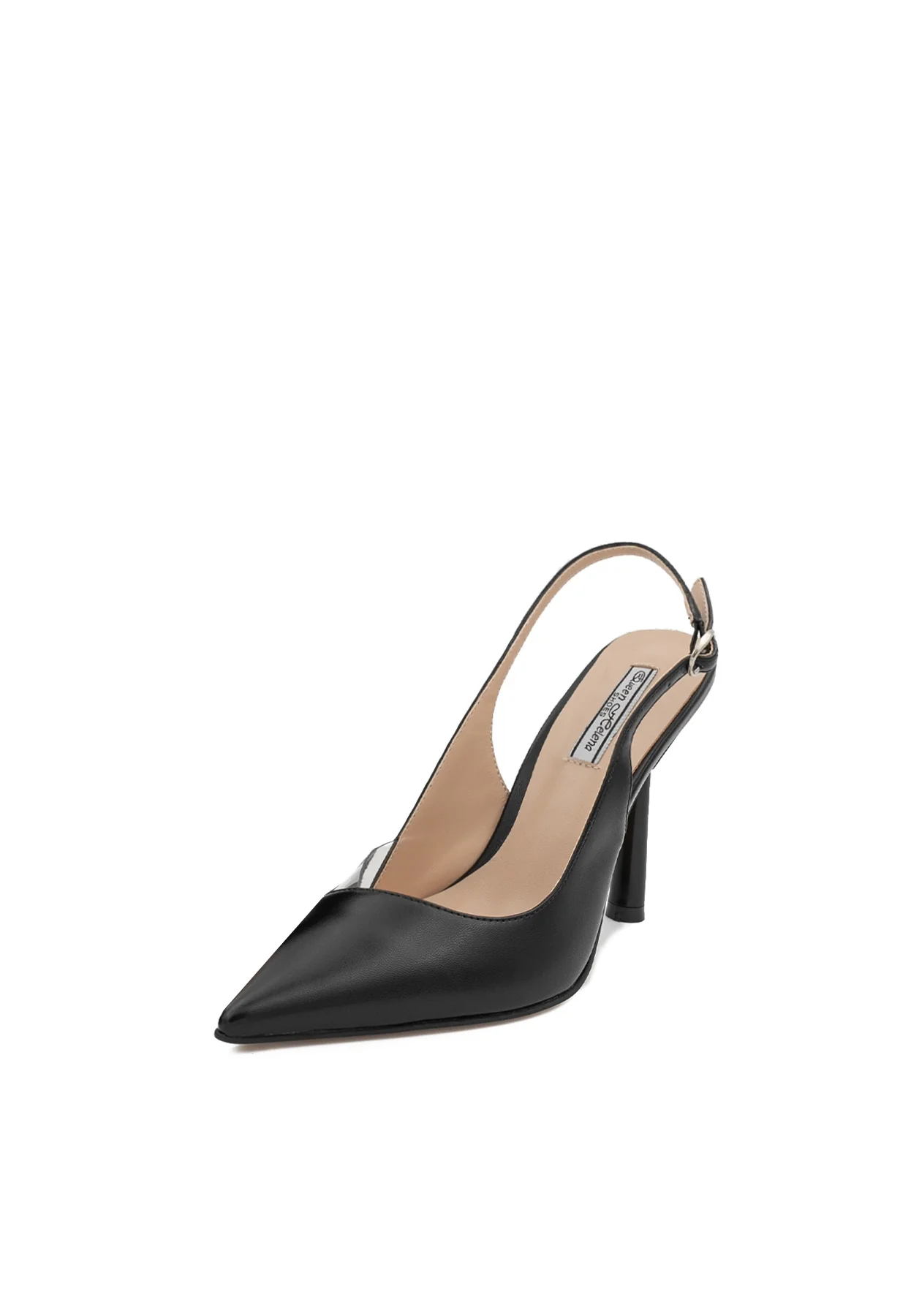 Décolleté slingback con inserto trasparente K3159 - Image 3
