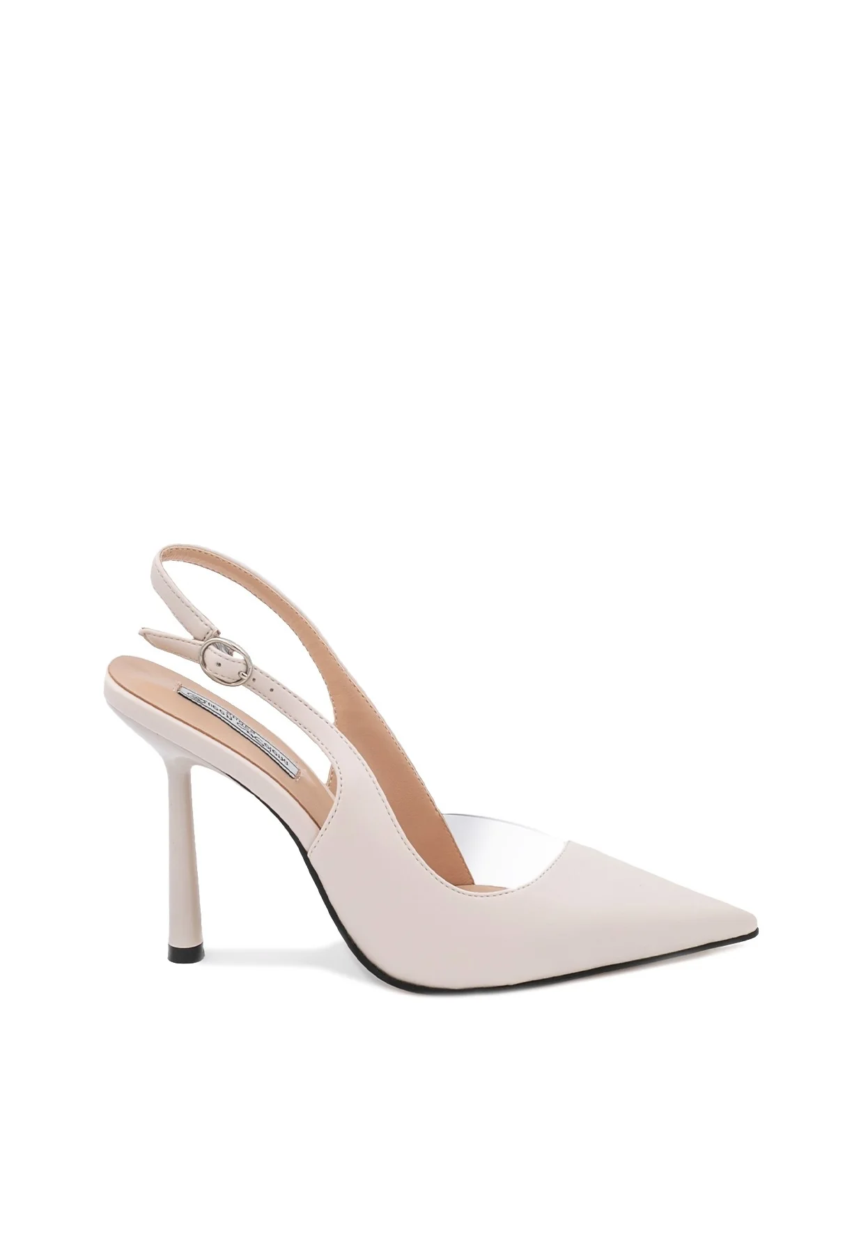 Décolleté slingback con inserto trasparente K3159 - Image 7