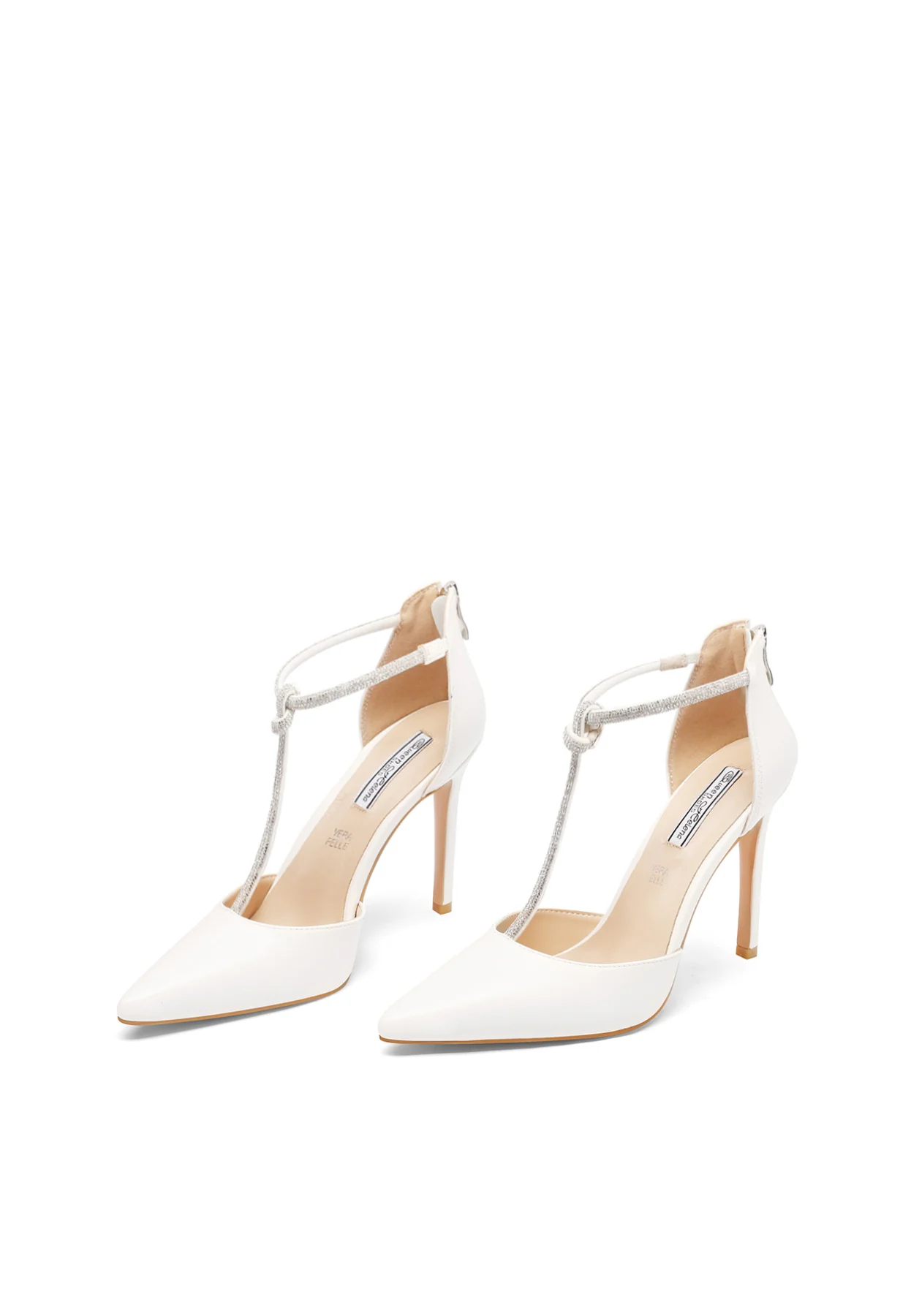 Décolleté gioiello slingback con T-bar in strass K3217 - Image 12