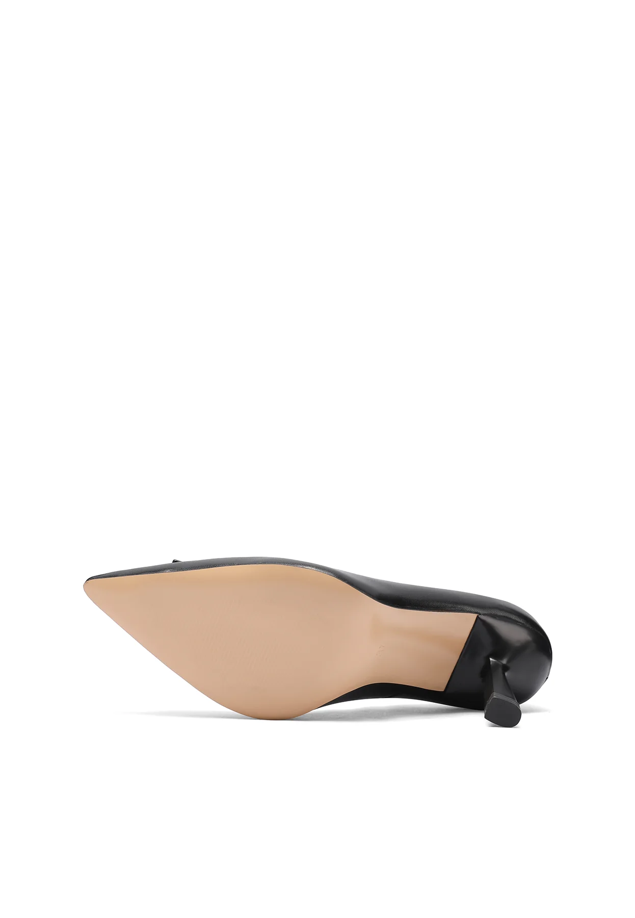 Décolleté a punta con tacco e applicazione geometrica K3218 - Image 5