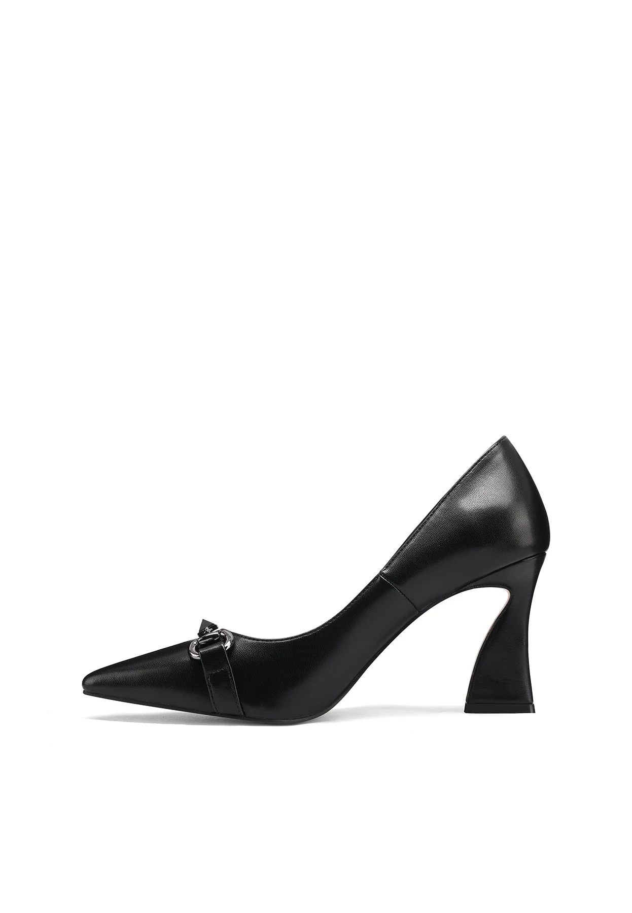 Décolleté ecopelle con morsetto e tacco largo sagomato K3245 - Image 3