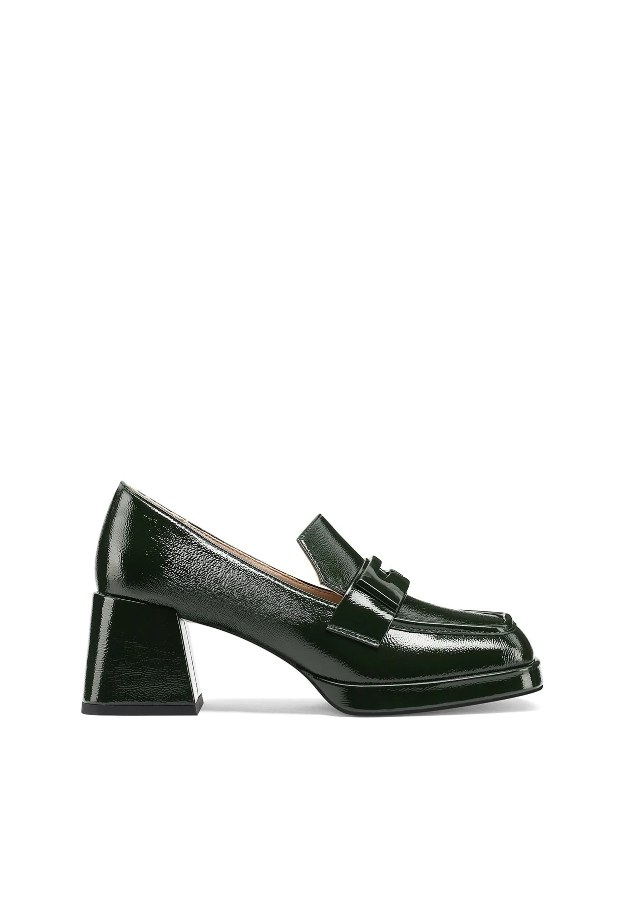 Mocassino lucido con tacco largo geometrico K3247 - Image 18