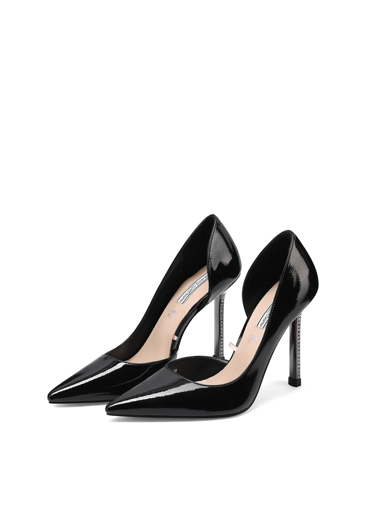 Décolleté in vernice con tacco gioiello K3268 - Image 4