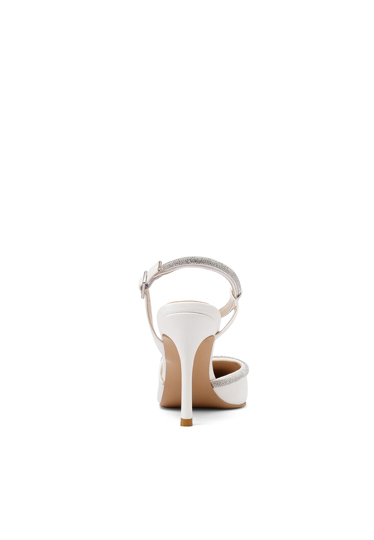 Décolleté a punta con profilo strass e slingback K3292 - Image 12