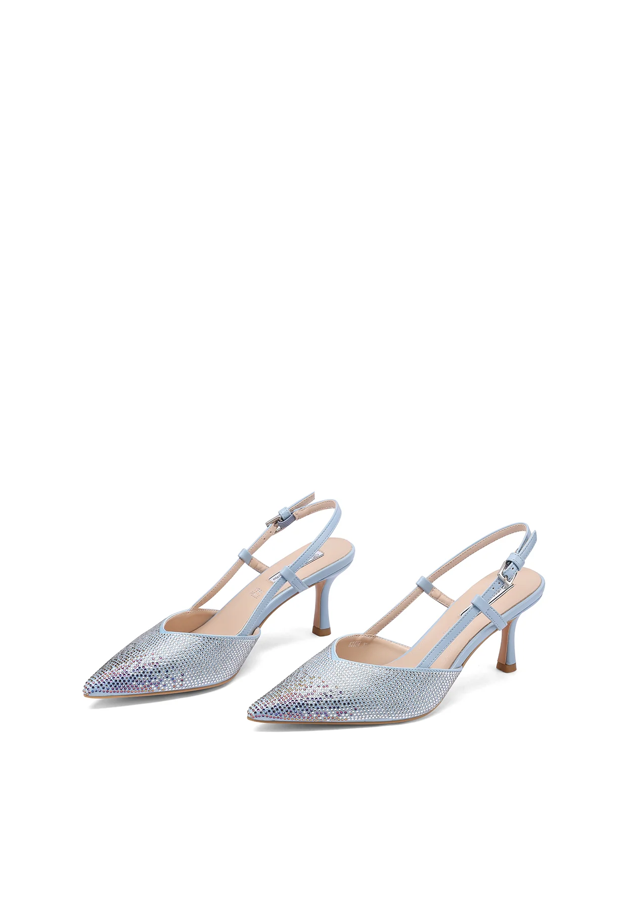 Dècolletè Slingback a punta con strass bicolore K3334 - Image 11