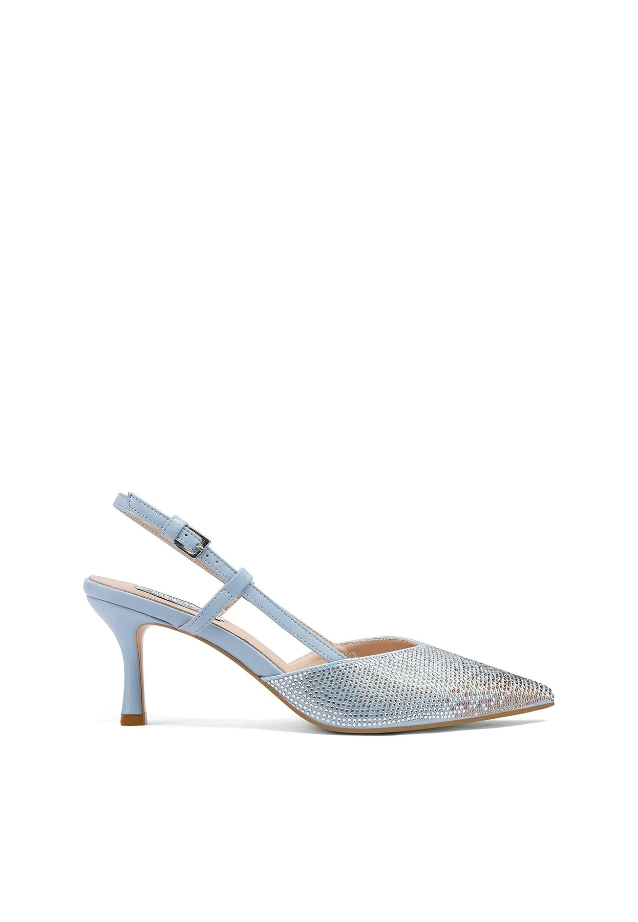 Dècolletè Slingback a punta con strass bicolore K3334 - Image 9