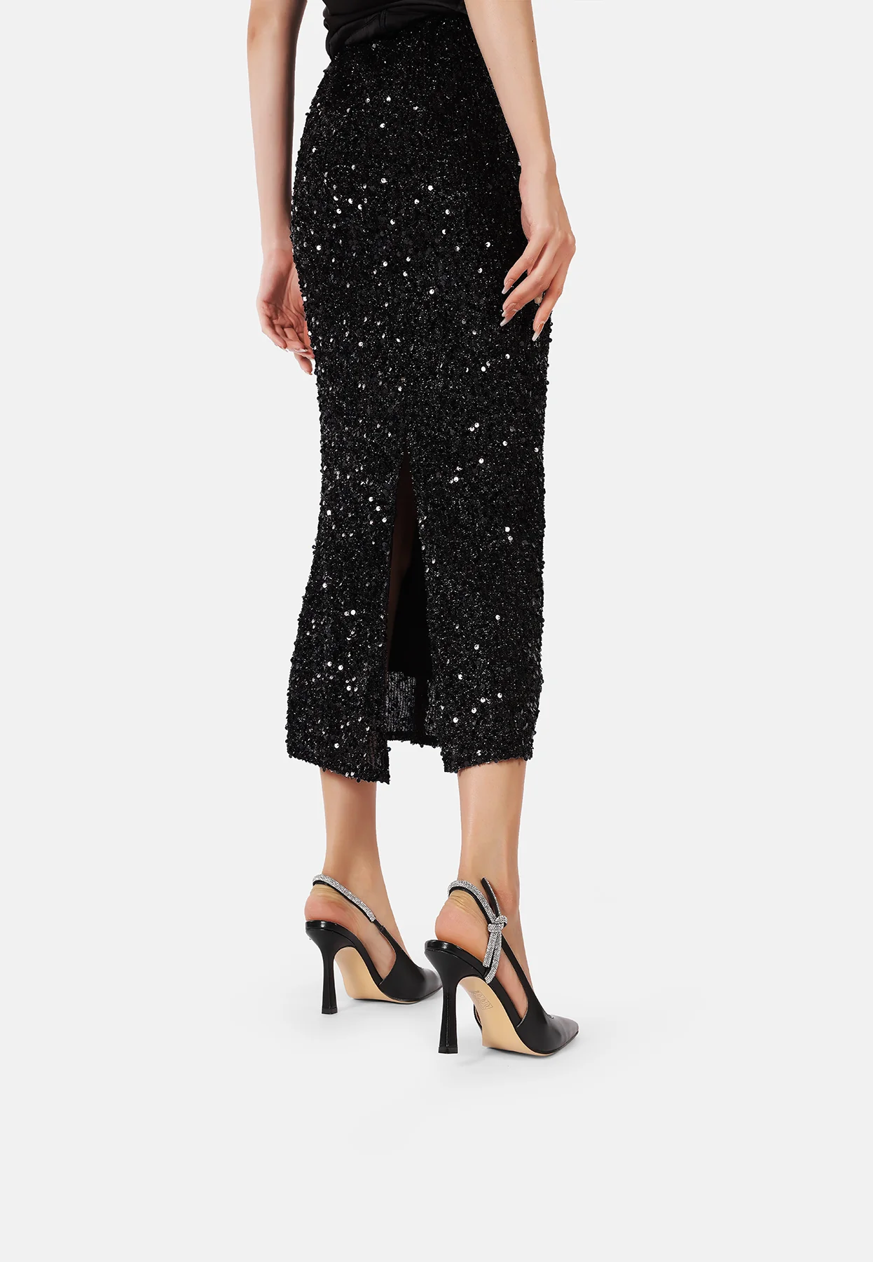 Decollete Slingback con laccio gioiello e tacco alto K3347 - Image 7