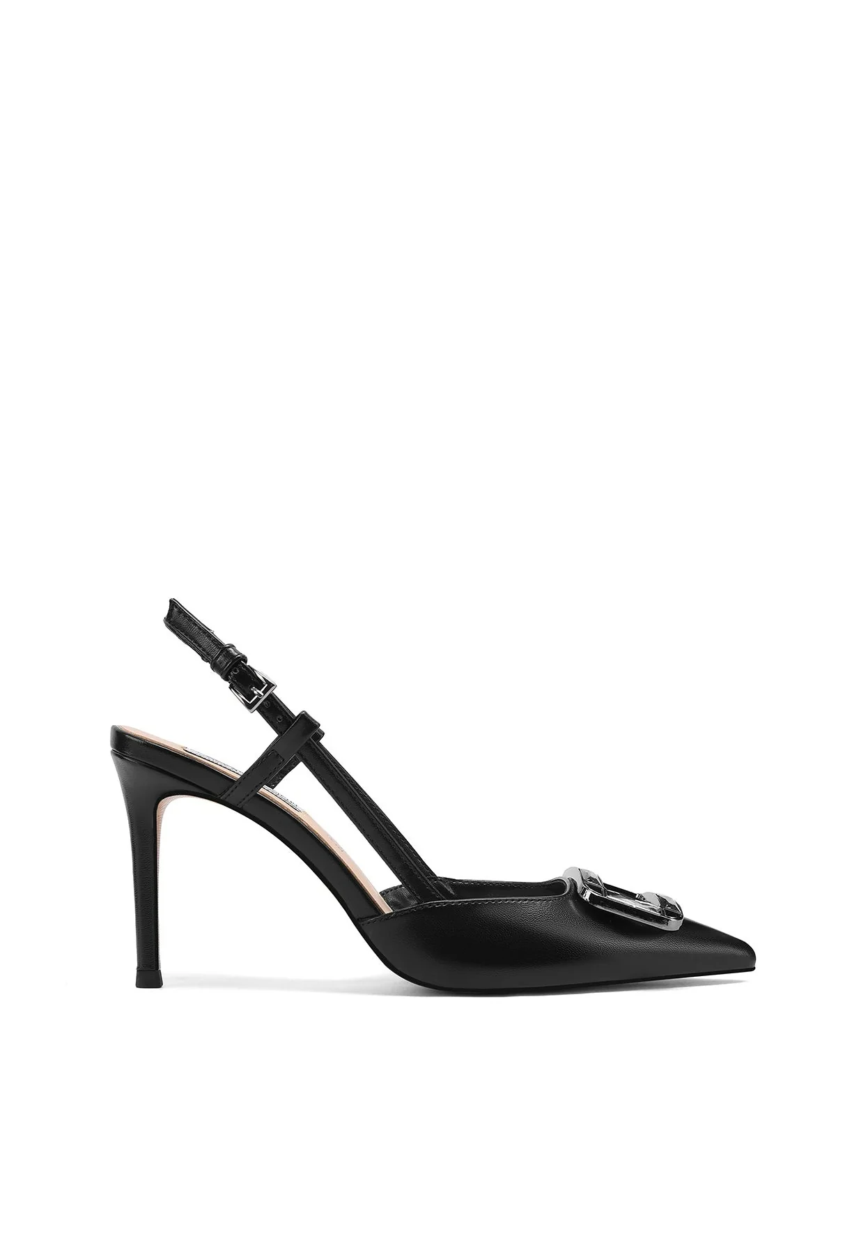 Dècolletè Slingback a punta con maxi fibbia e tacco alto K3350 - Image 9