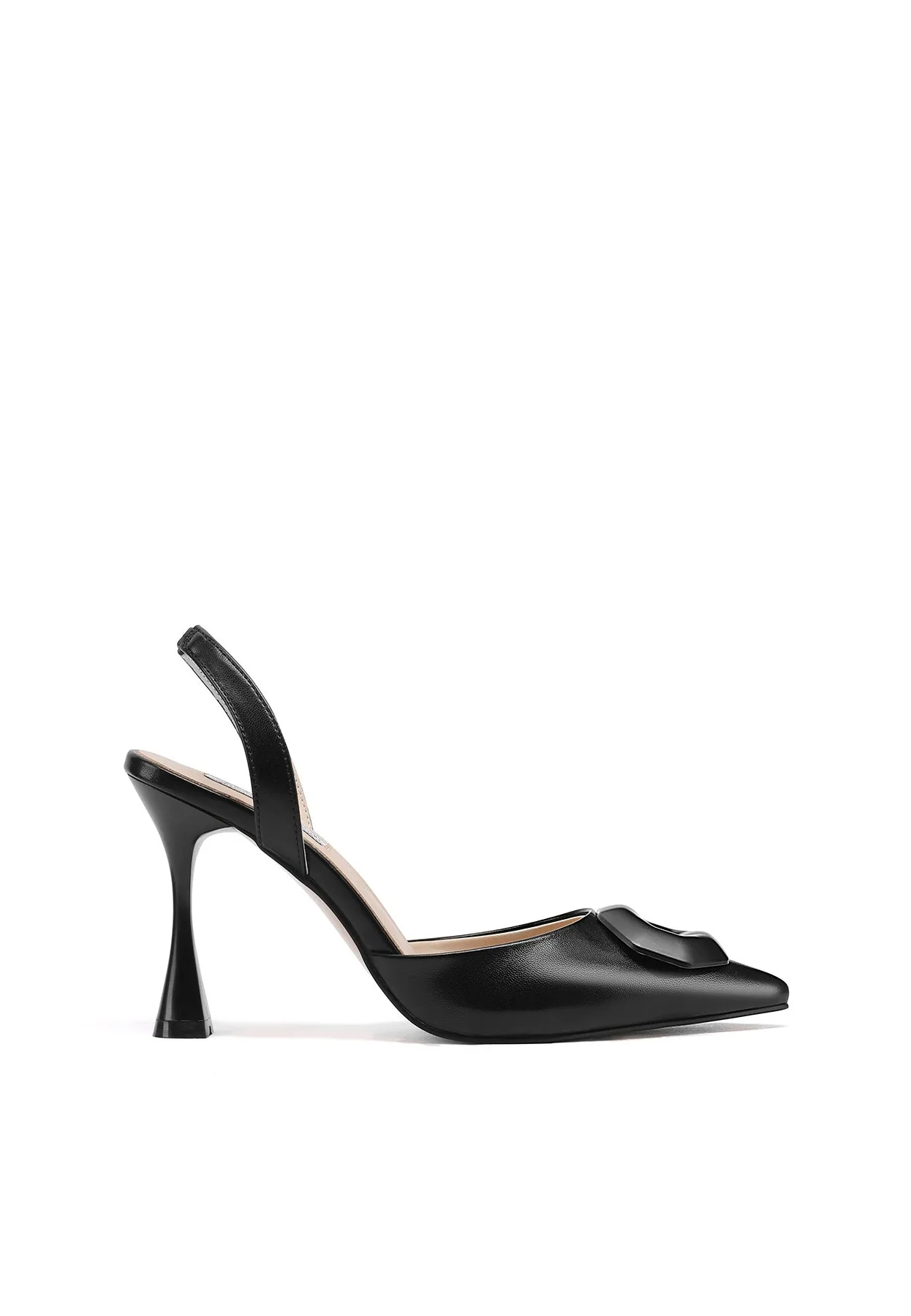 Dècolletè Slingback a punta con applicazione frontale K3369 - Image 9