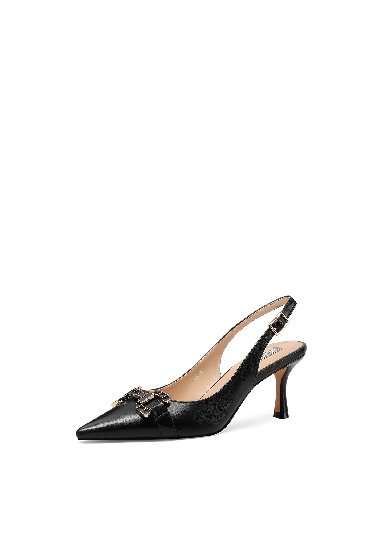 Dècolletè Slingback con morsetto decorativo e tacco medio K3396 - Image 11