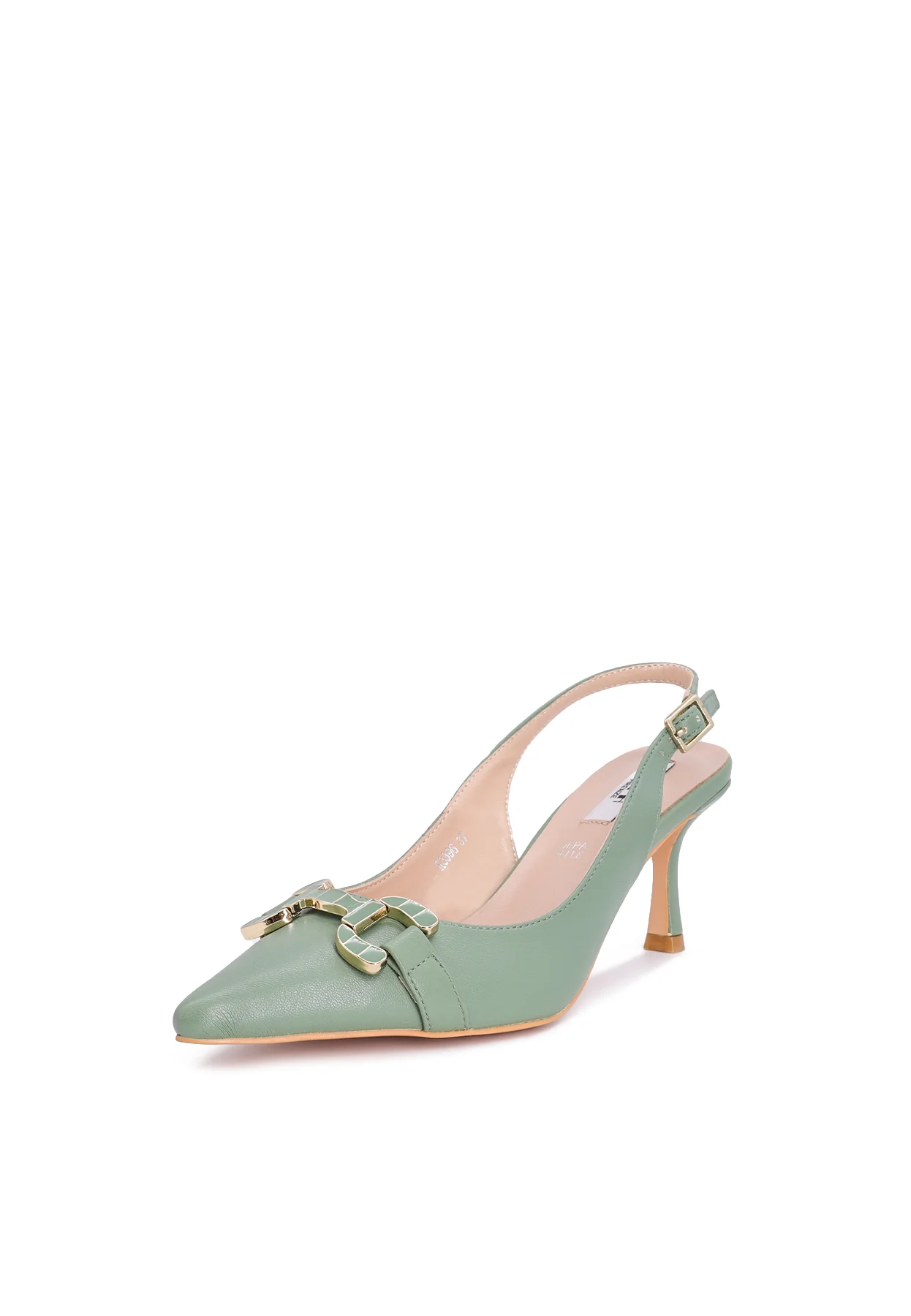 Dècolletè Slingback con morsetto decorativo e tacco medio K3396 - Image 17