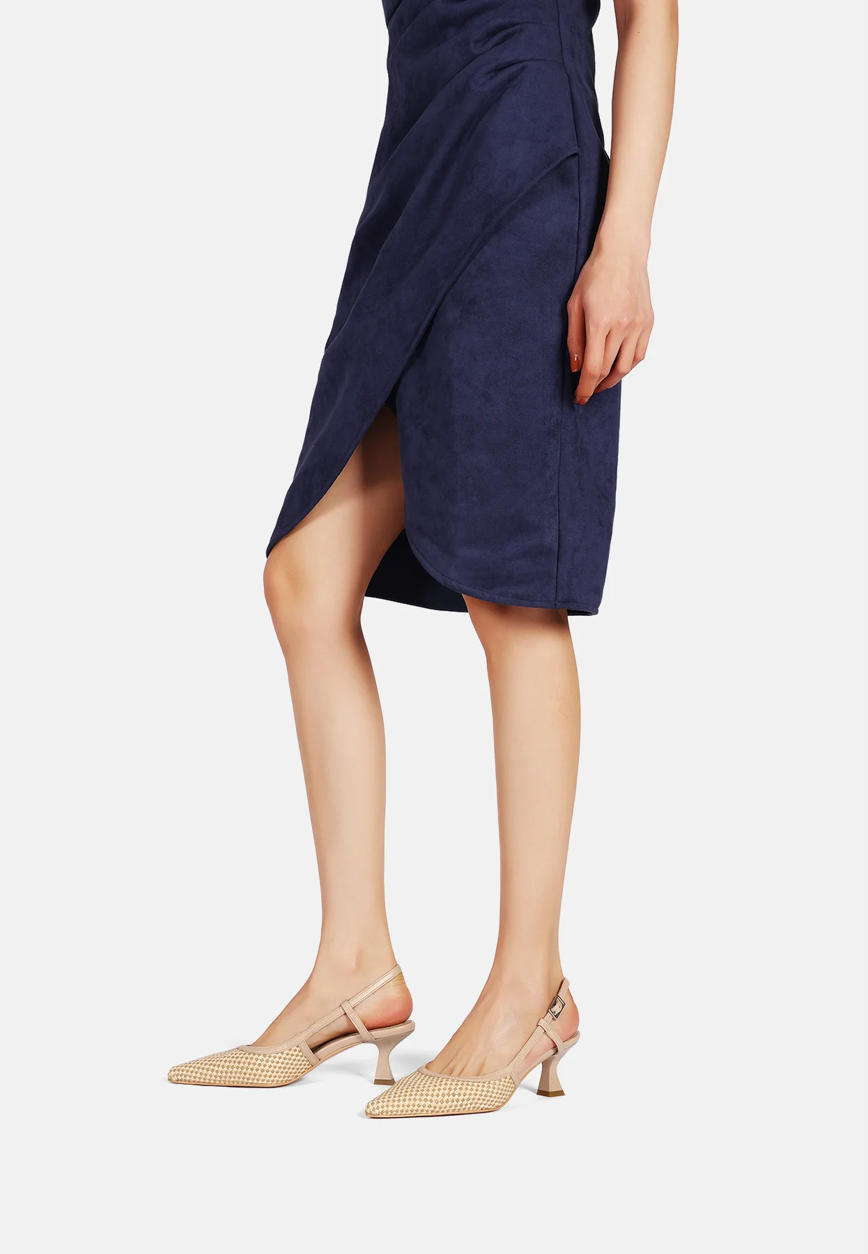 Décolleté slingback intrecciate con tacco basso K3398 - Image 14