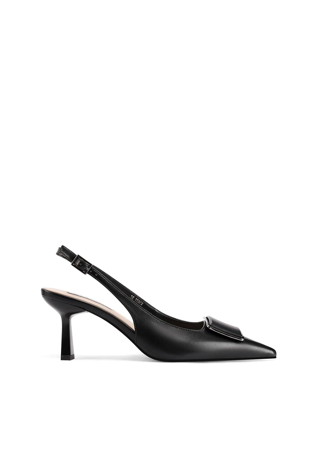 Decolletè Slingback a punta con maxi fibbia moderna K3627 - Image 2