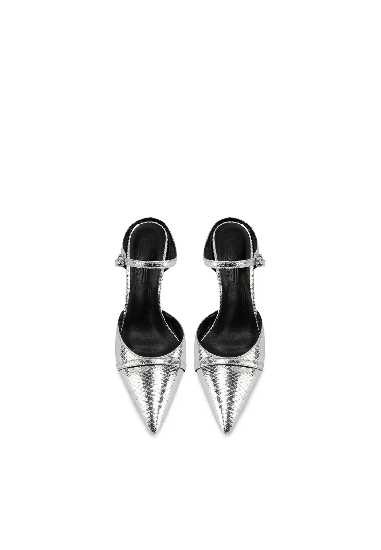Décolleté slingback con cinturino effetto snake K3638 - Image 11