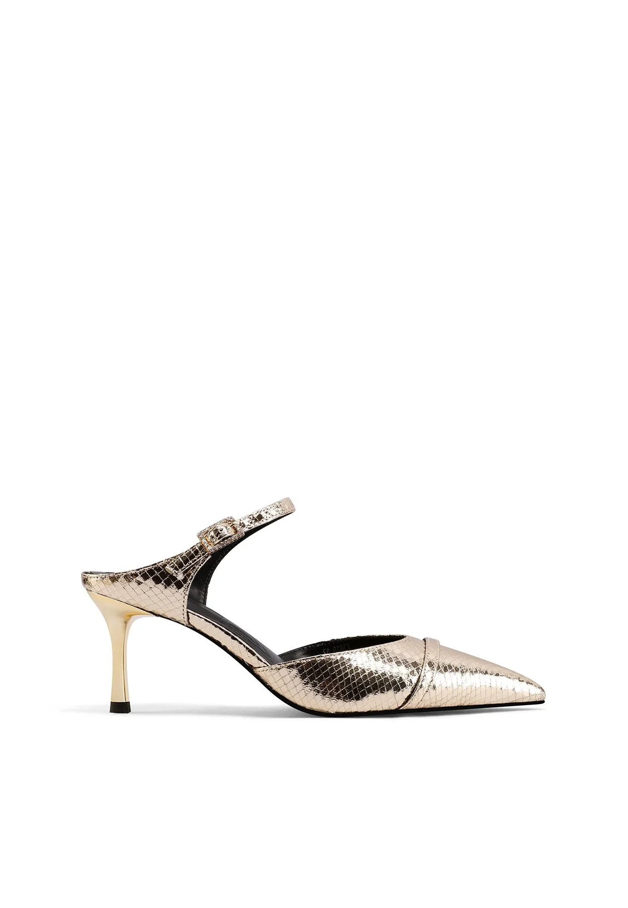 Décolleté slingback con cinturino effetto snake K3638 - Image 2