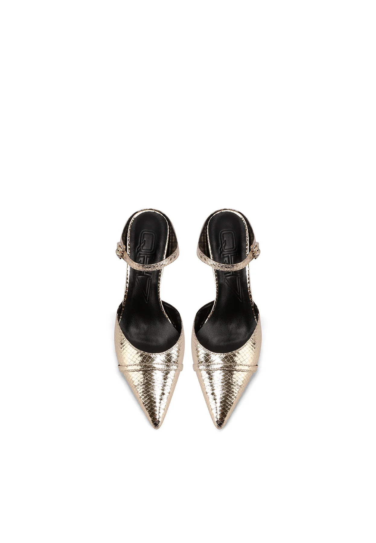 Décolleté slingback con cinturino effetto snake K3638 - Image 5