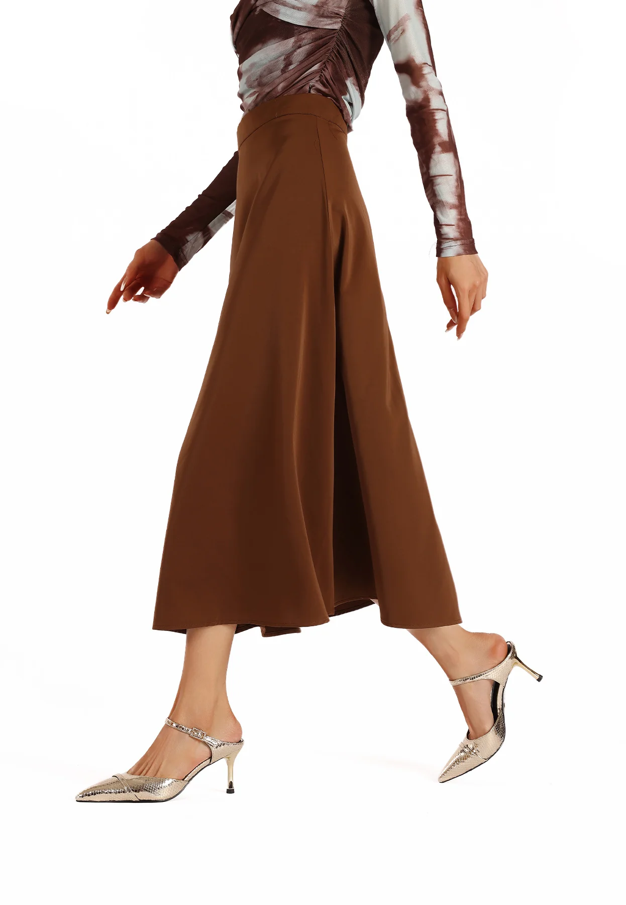 Décolleté slingback con cinturino effetto snake K3638 - Image 6