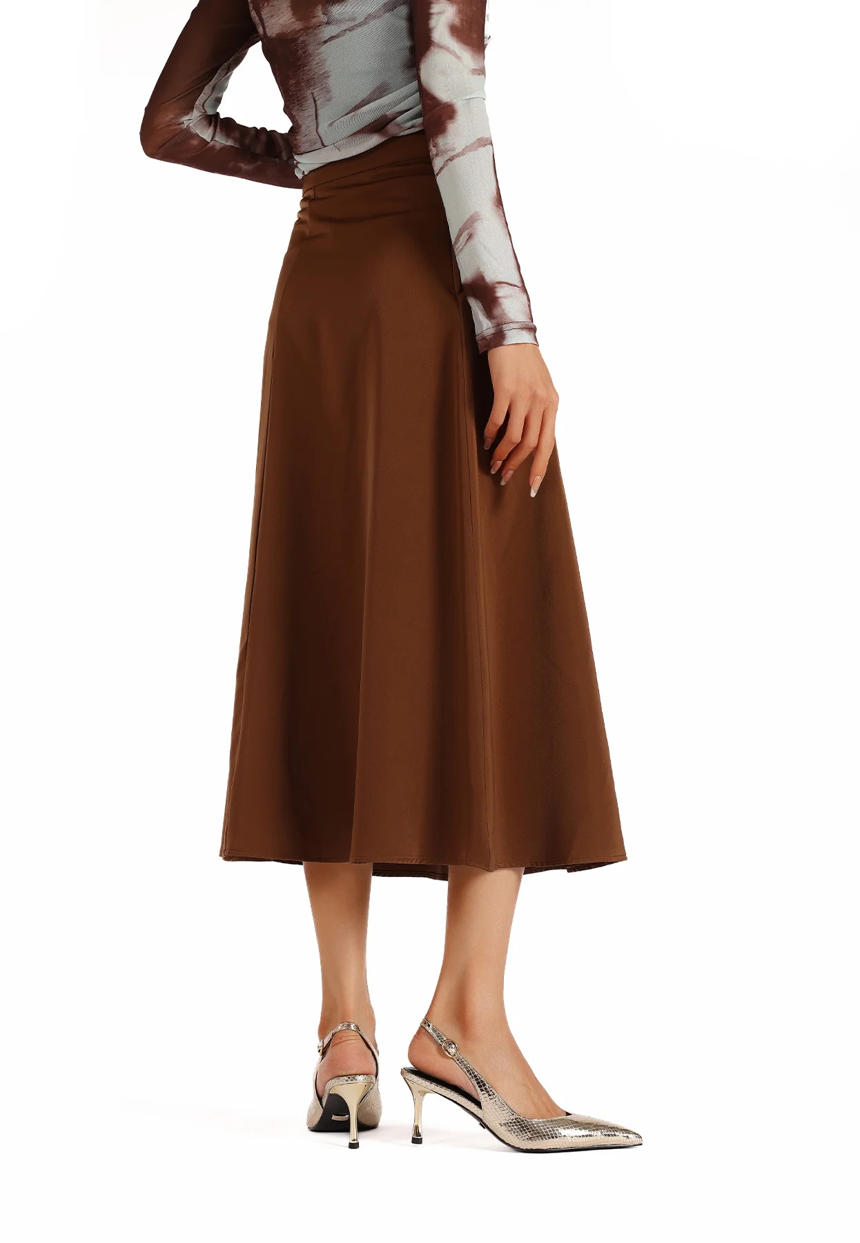 Dècolletè Slingback a punta effetto pitonato K3669