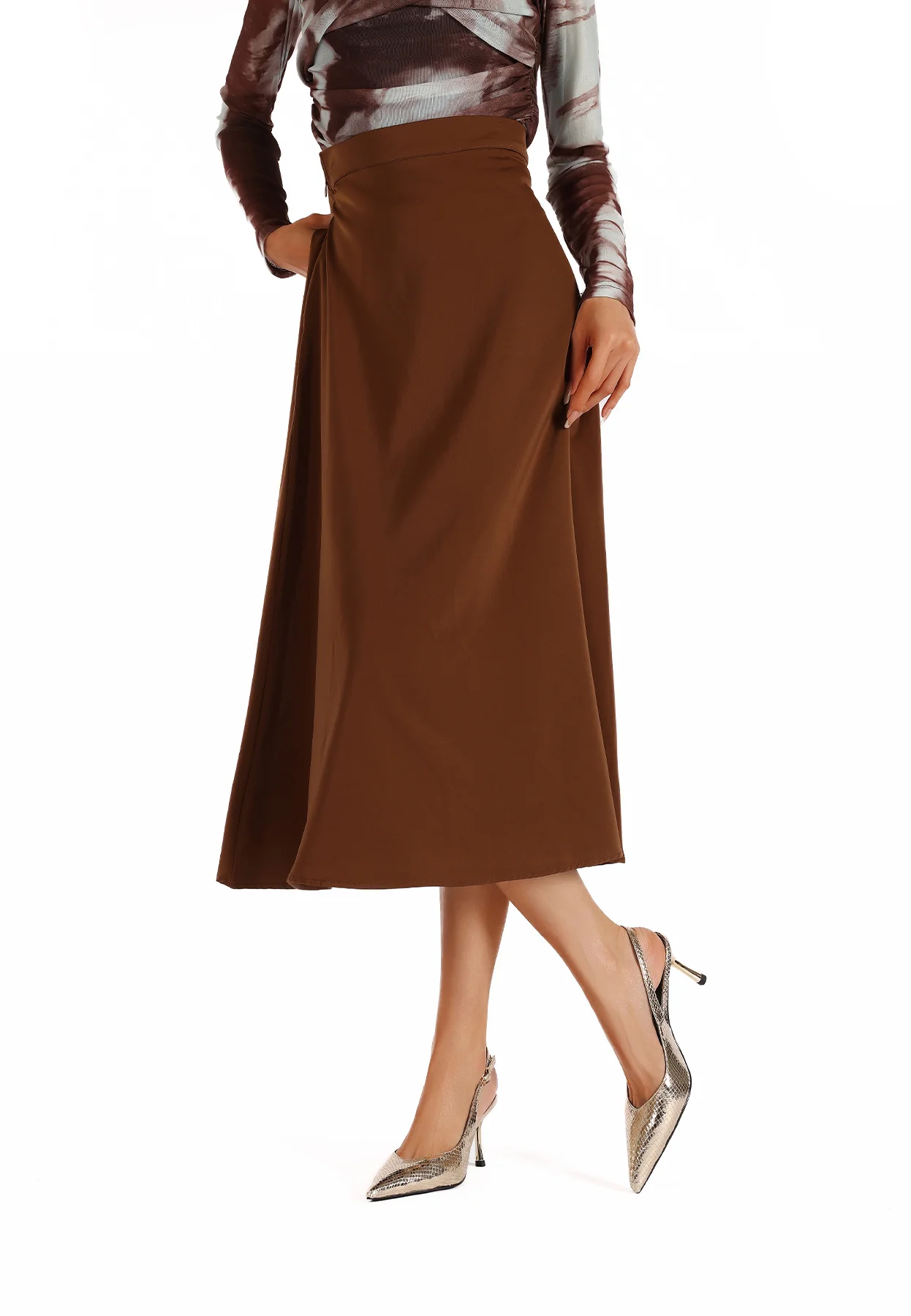 Dècolletè Slingback a punta effetto pitonato K3669 - Image 7