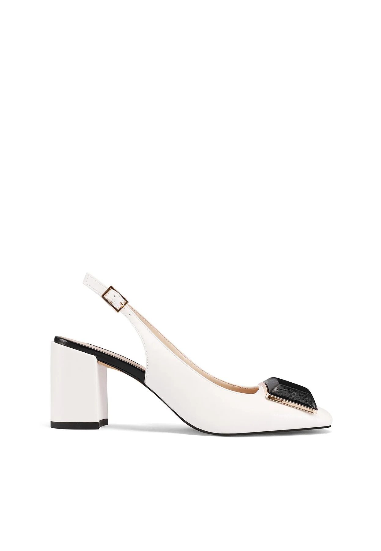 Dècolletè Slingback bicolore con punta squadrata K3689 - Image 2