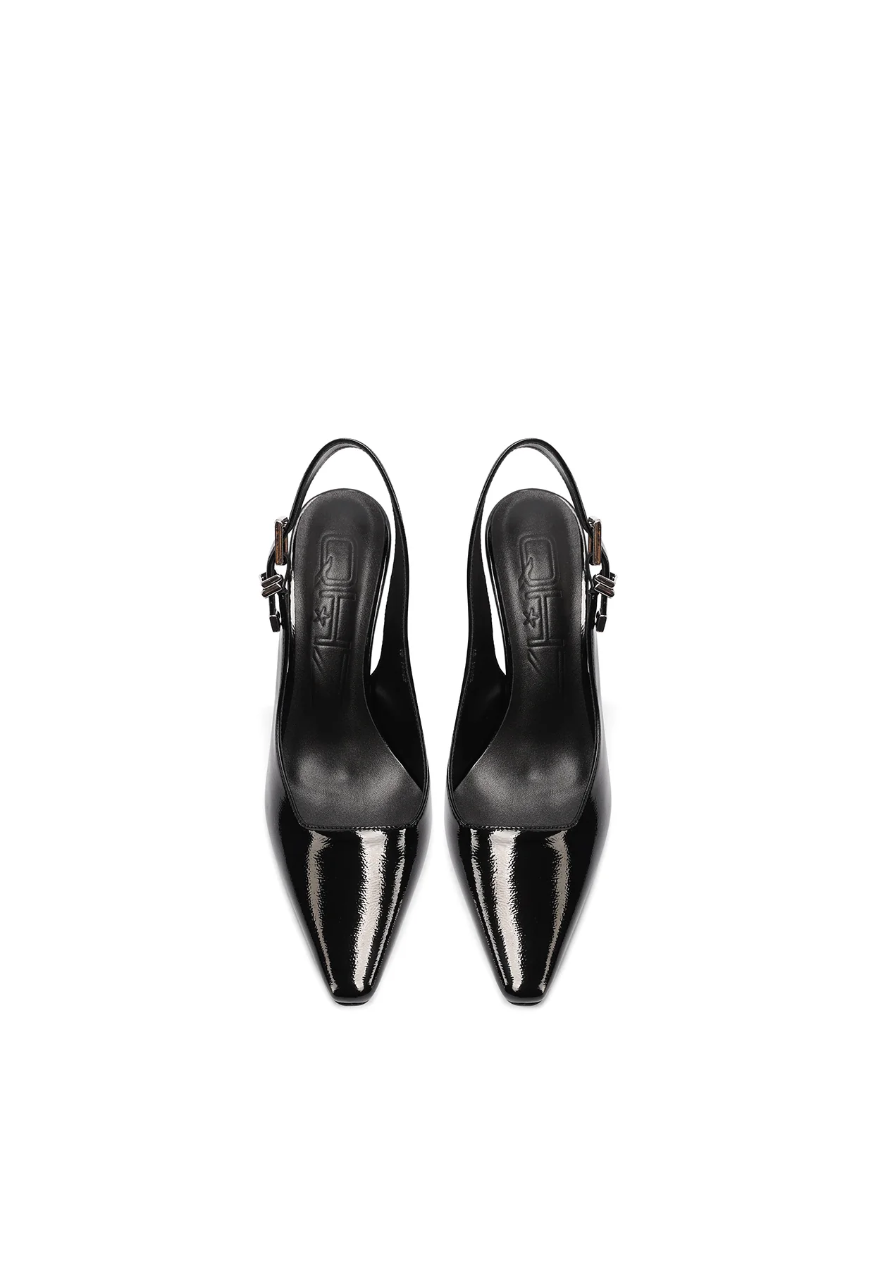 Dècolletè Slingback lucida a punta con tacco alto K3691 - Image 5
