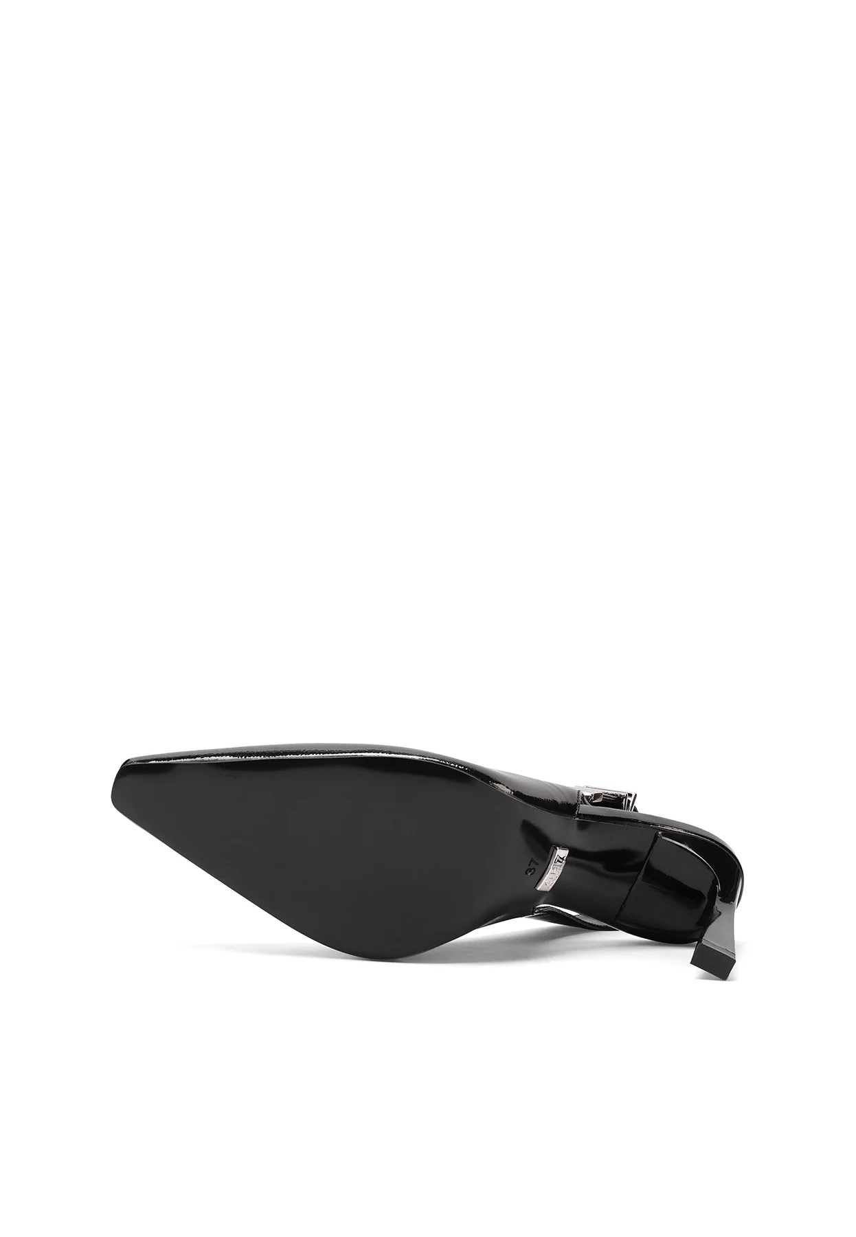 Dècolletè Slingback lucida a punta con tacco alto K3691 - Image 6