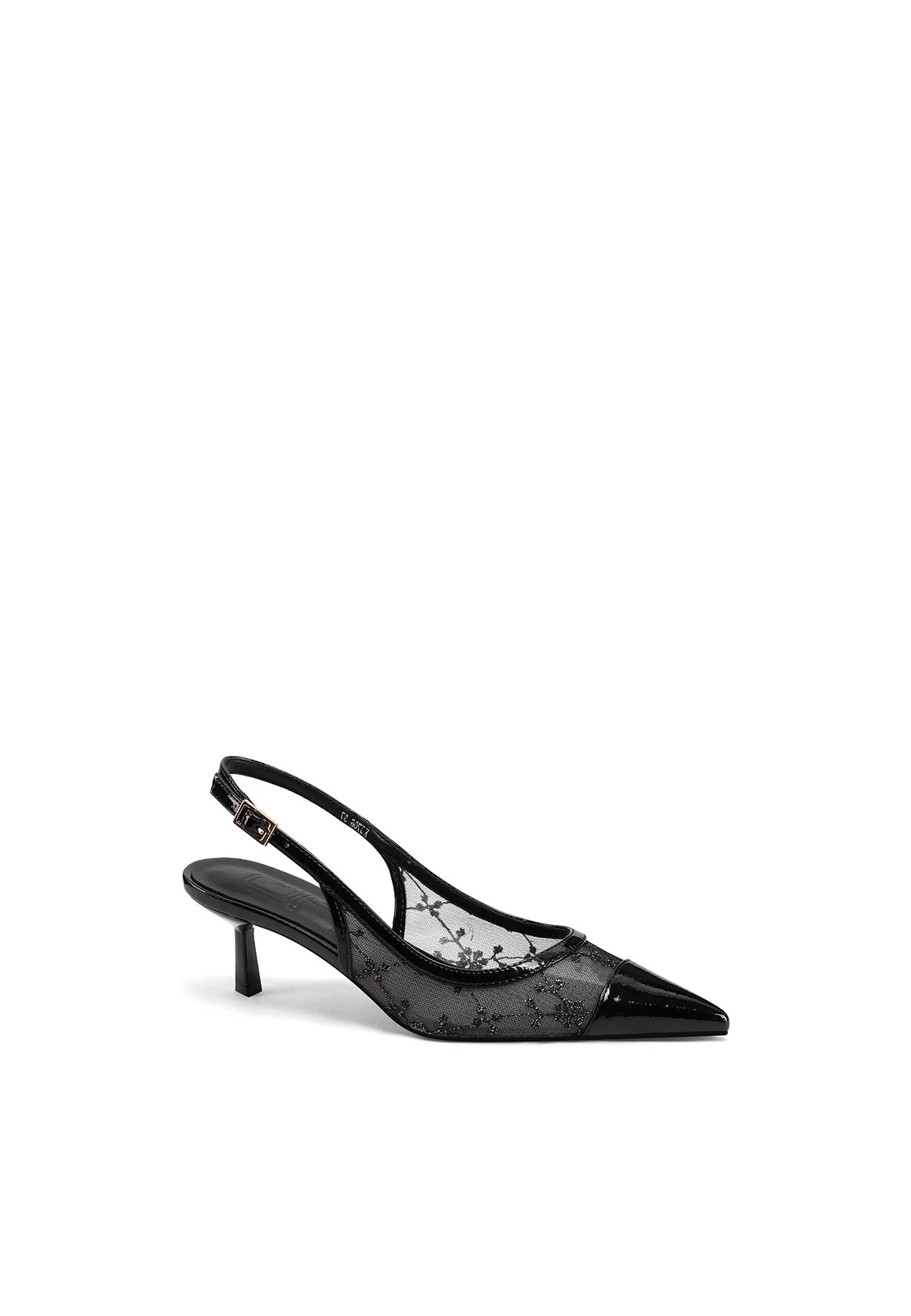 Dècolletè Slingback a punta in rete ricamata K3706 - Image 3