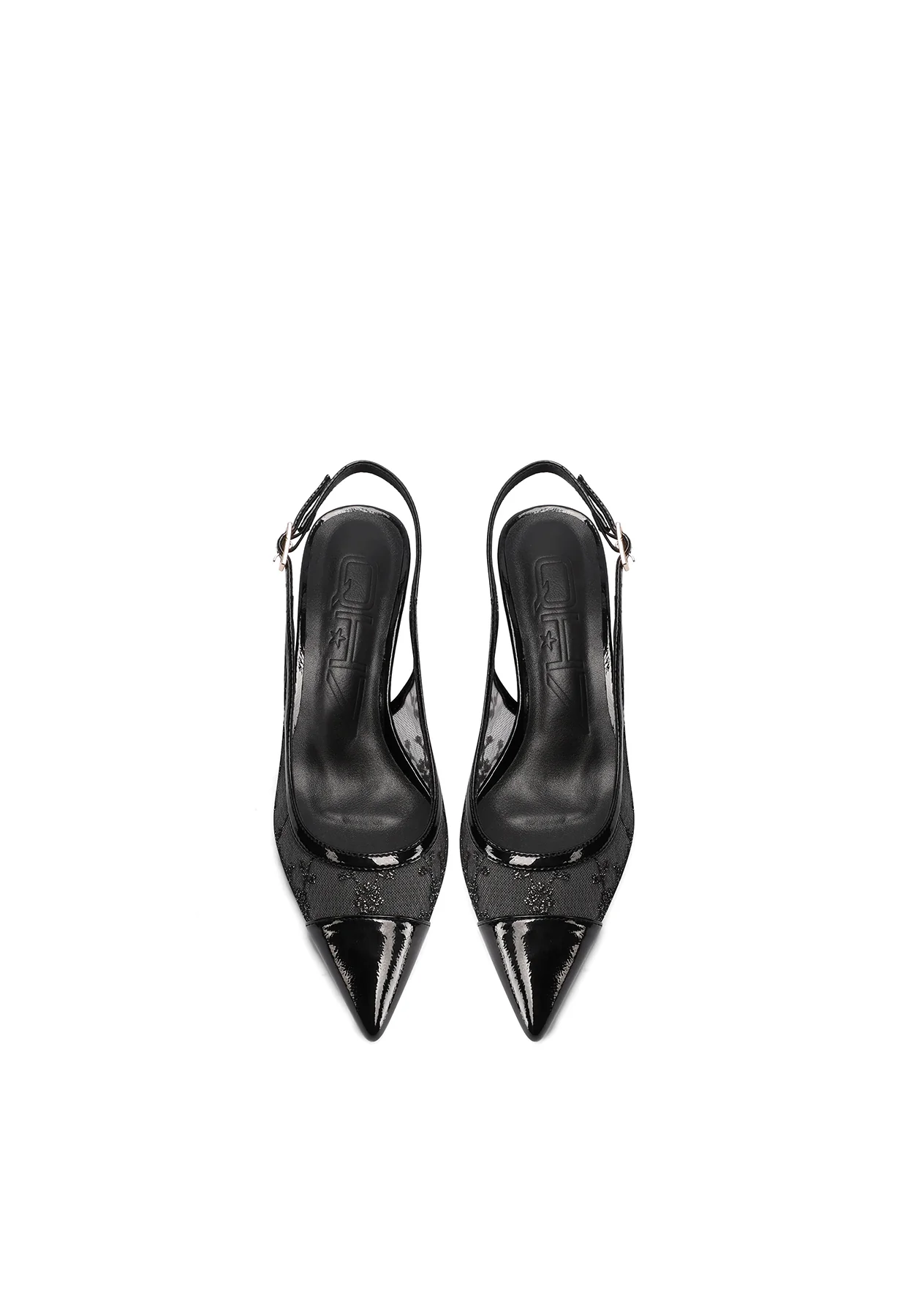 Dècolletè Slingback a punta in rete ricamata K3706 - Image 5