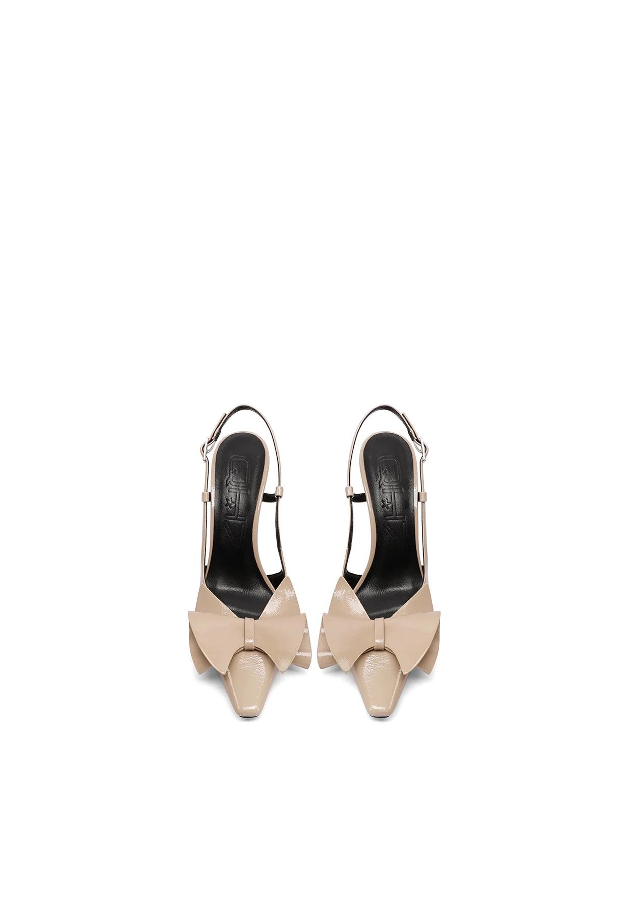 Dècolletè Slingback a punta con maxi fiocco lucido K3739 - Image 12