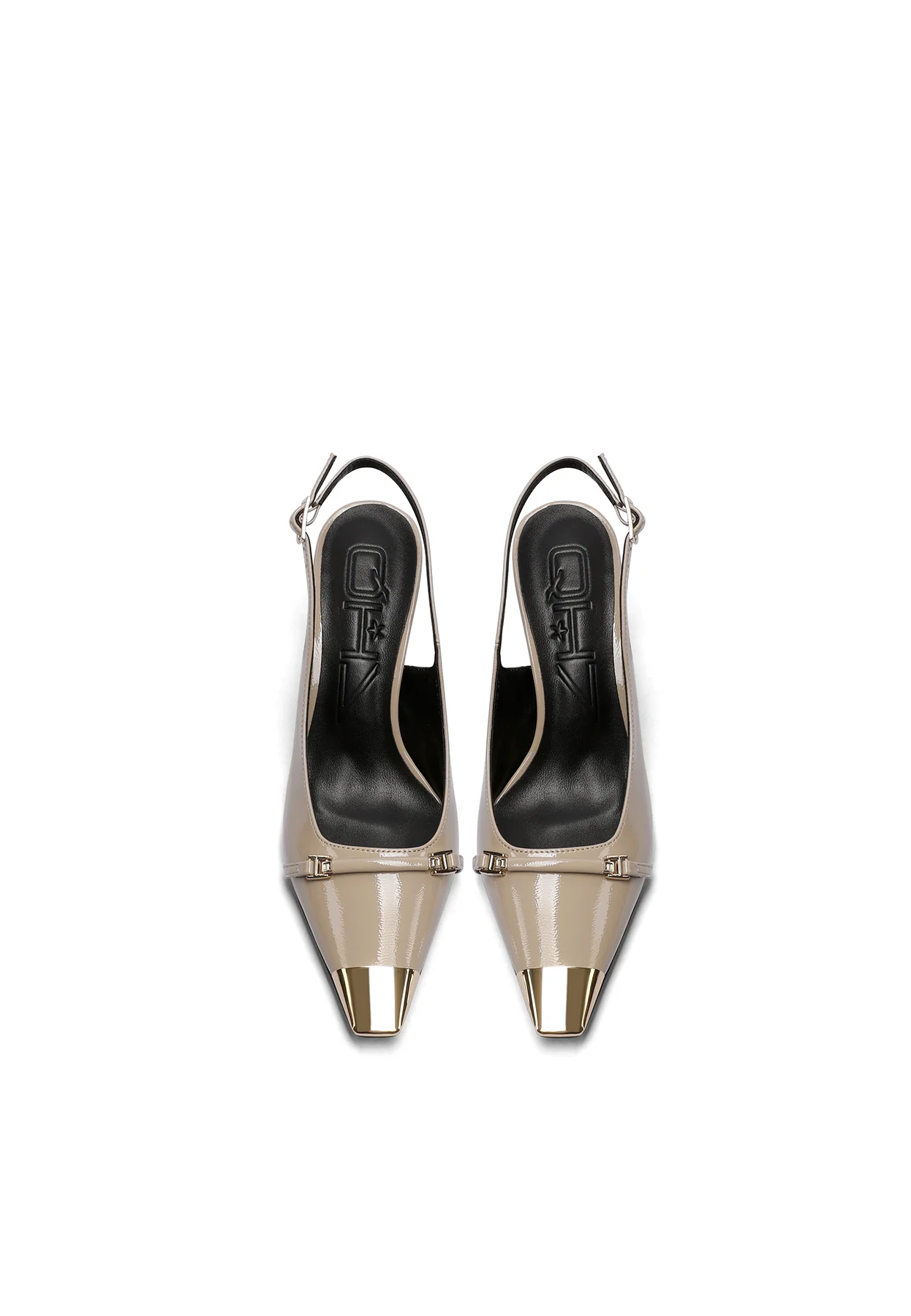 Dècolletè Slingback lucida con punta e tacco metal K3745 - Image 12