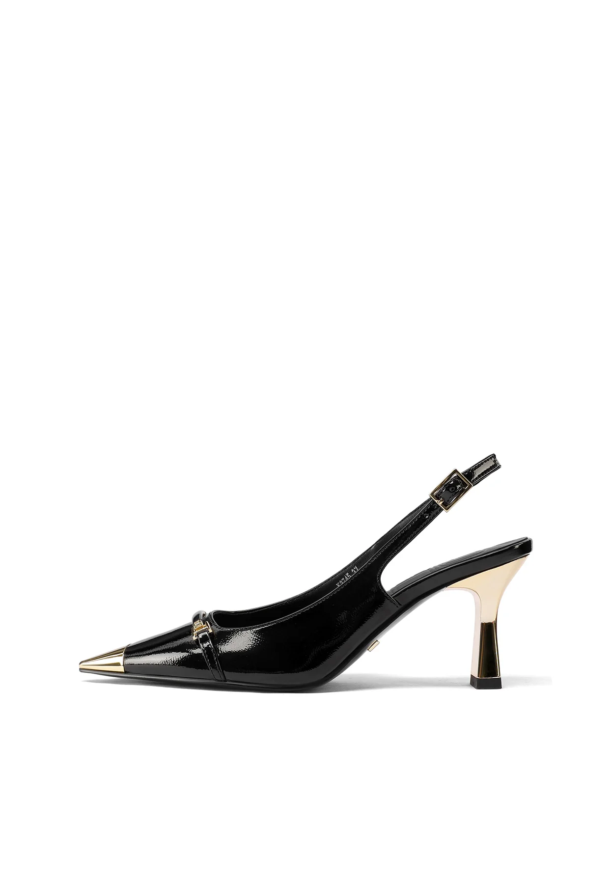 Dècolletè Slingback lucida con punta e tacco metal K3745 - Image 2