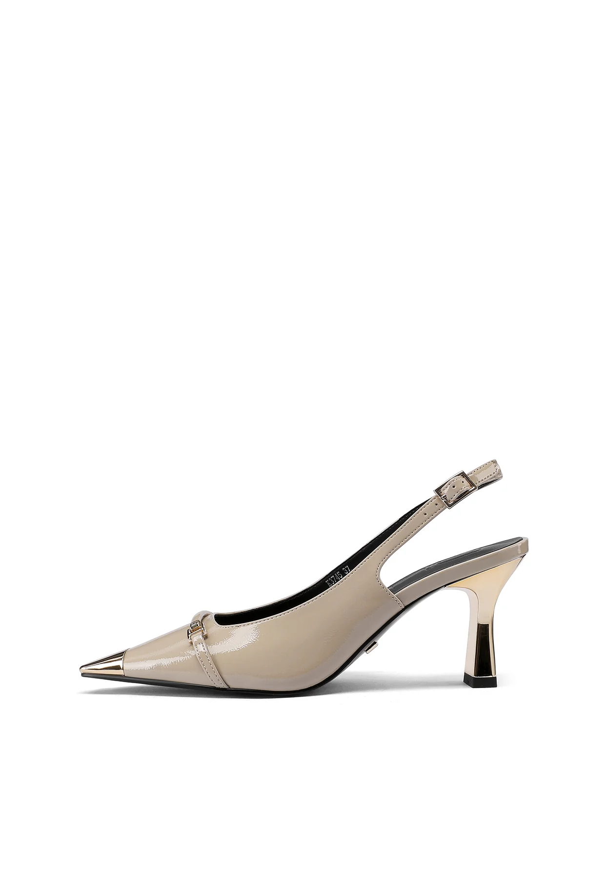Dècolletè Slingback lucida con punta e tacco metal K3745 - Image 9