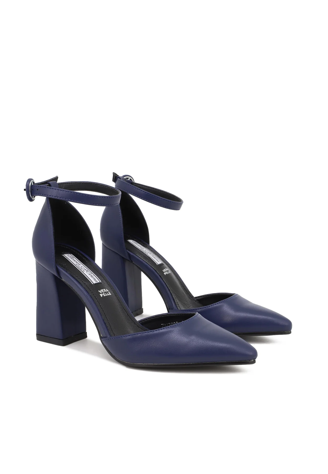 Décolleté con cinturino alla caviglia e tacco largo ZM7002 - Image 16