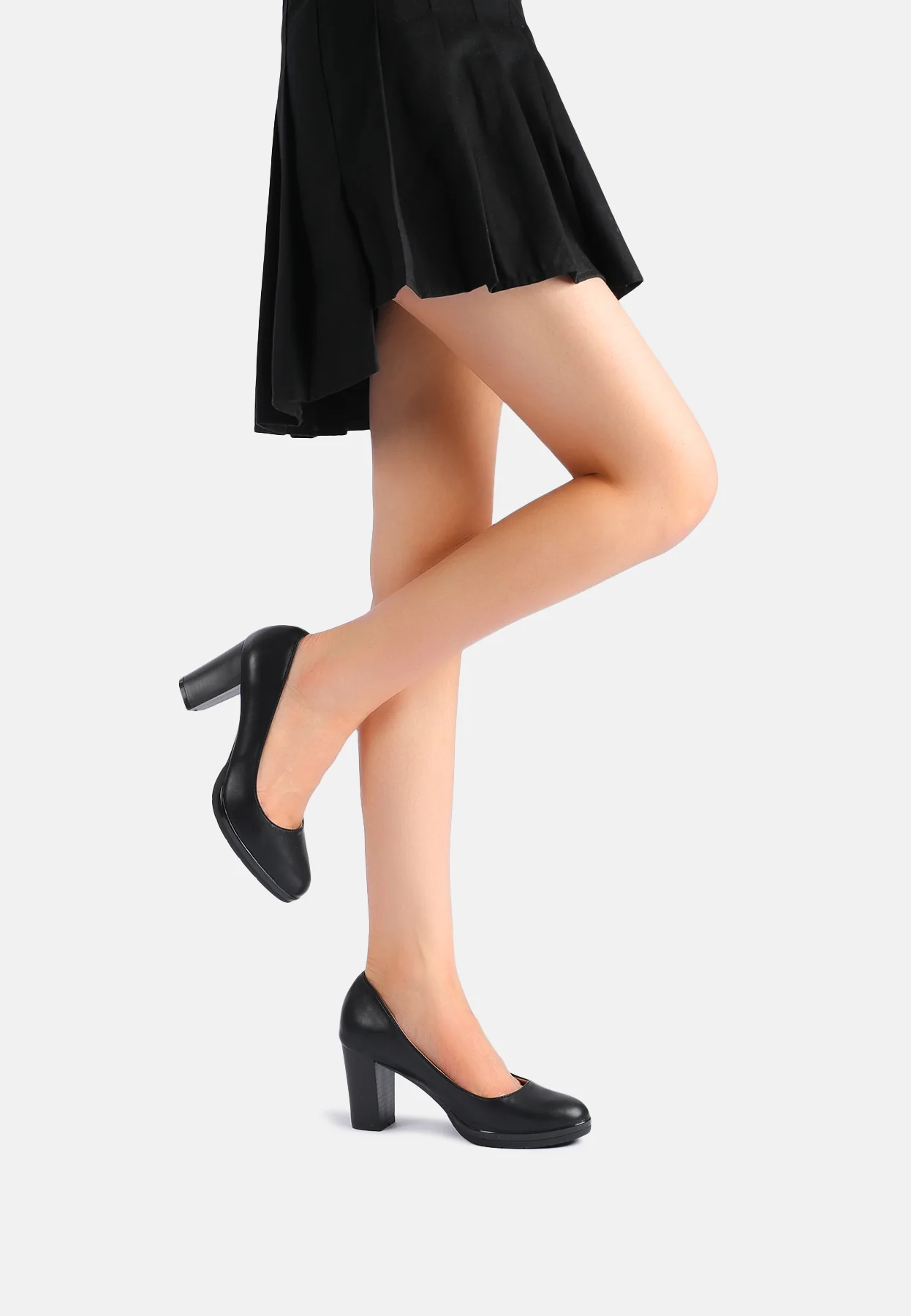 Décolleté donna con punta tonda e tacco largo ZM9612 - Image 8