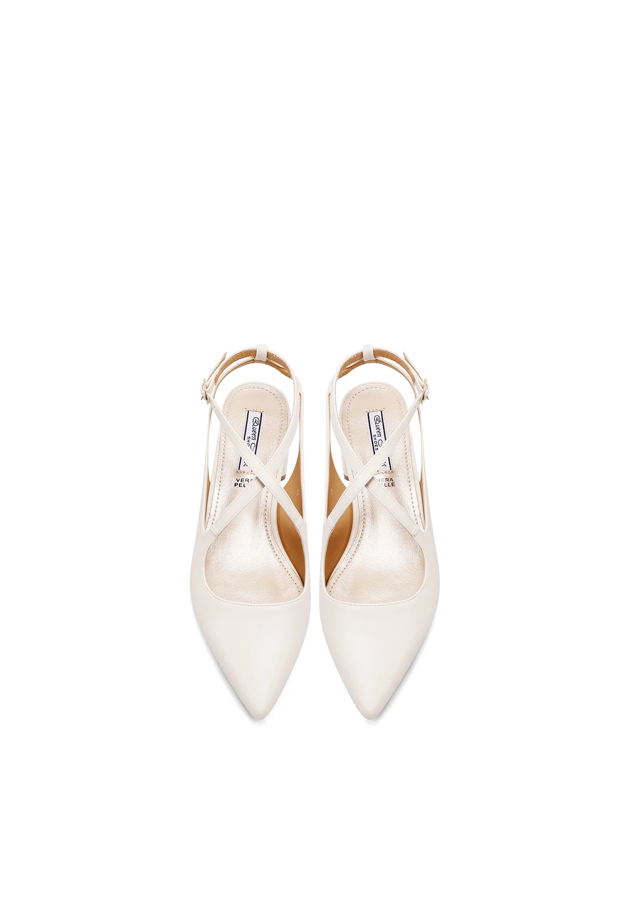 Dècolletè Slingback a punta con incrocio e tacco basso ZM9907 - Image 12
